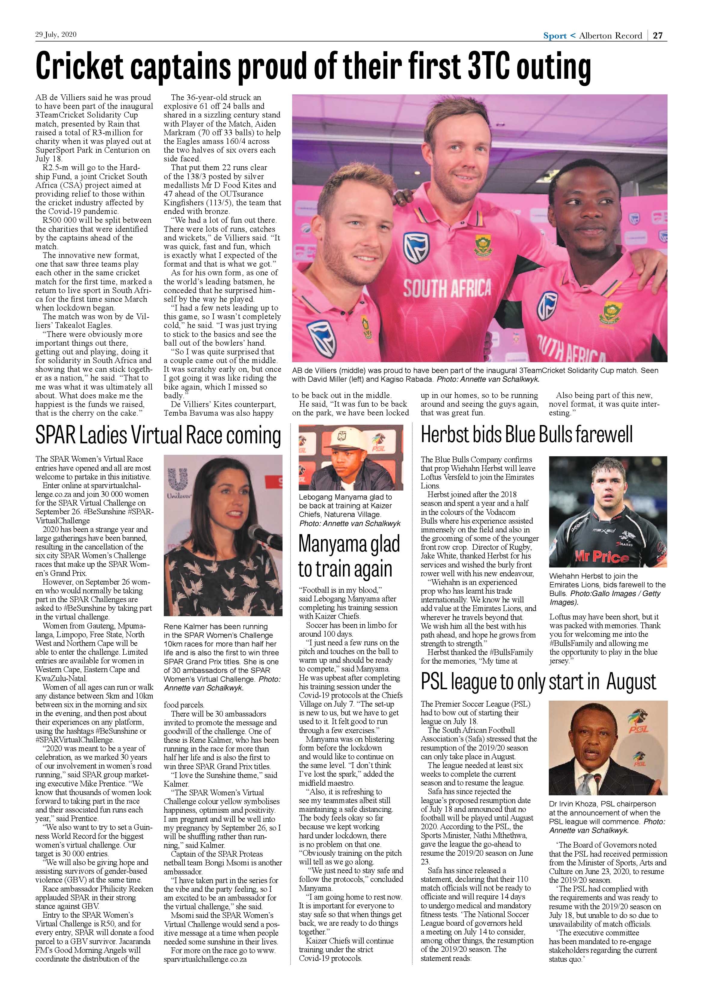 Alberton Record 29 July 2020 page 27