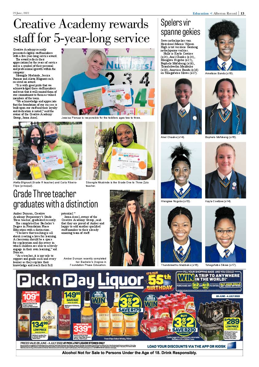 Alberton Record 29 June 2022 page 15