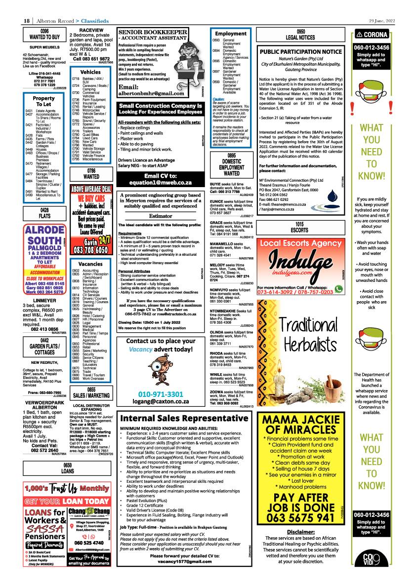 Alberton Record 29 June 2022 page 20