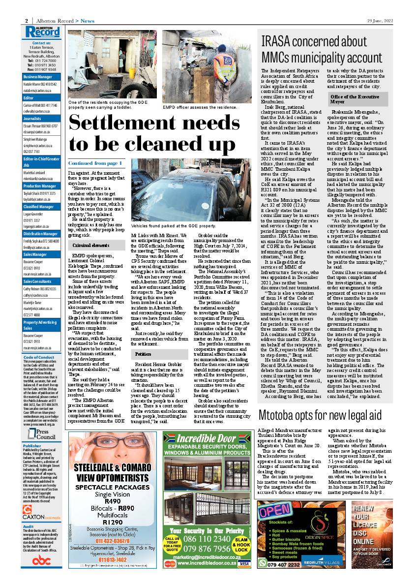 Alberton Record 29 June 2022 page 4
