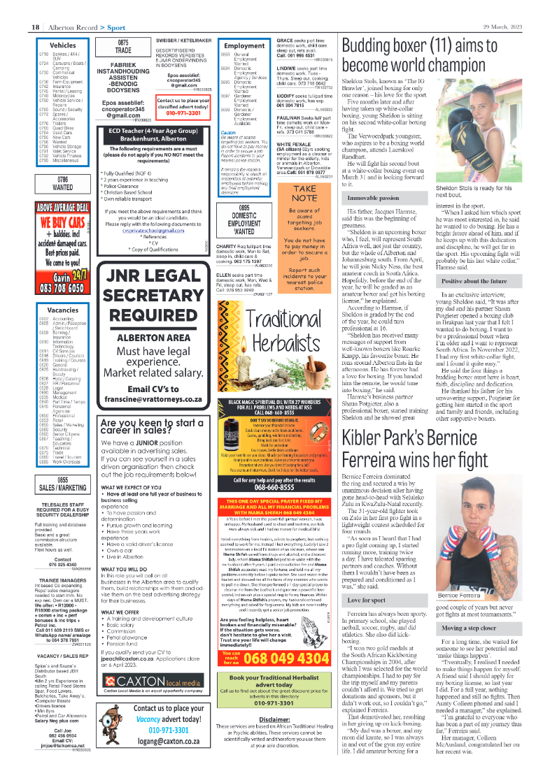 Alberton Record 29 March 2023 page 18