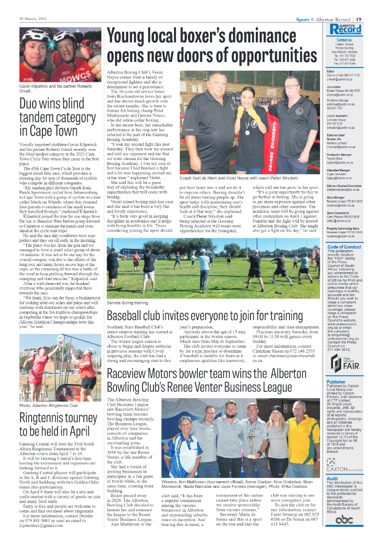 Alberton Record 29 March 2023 page 19
