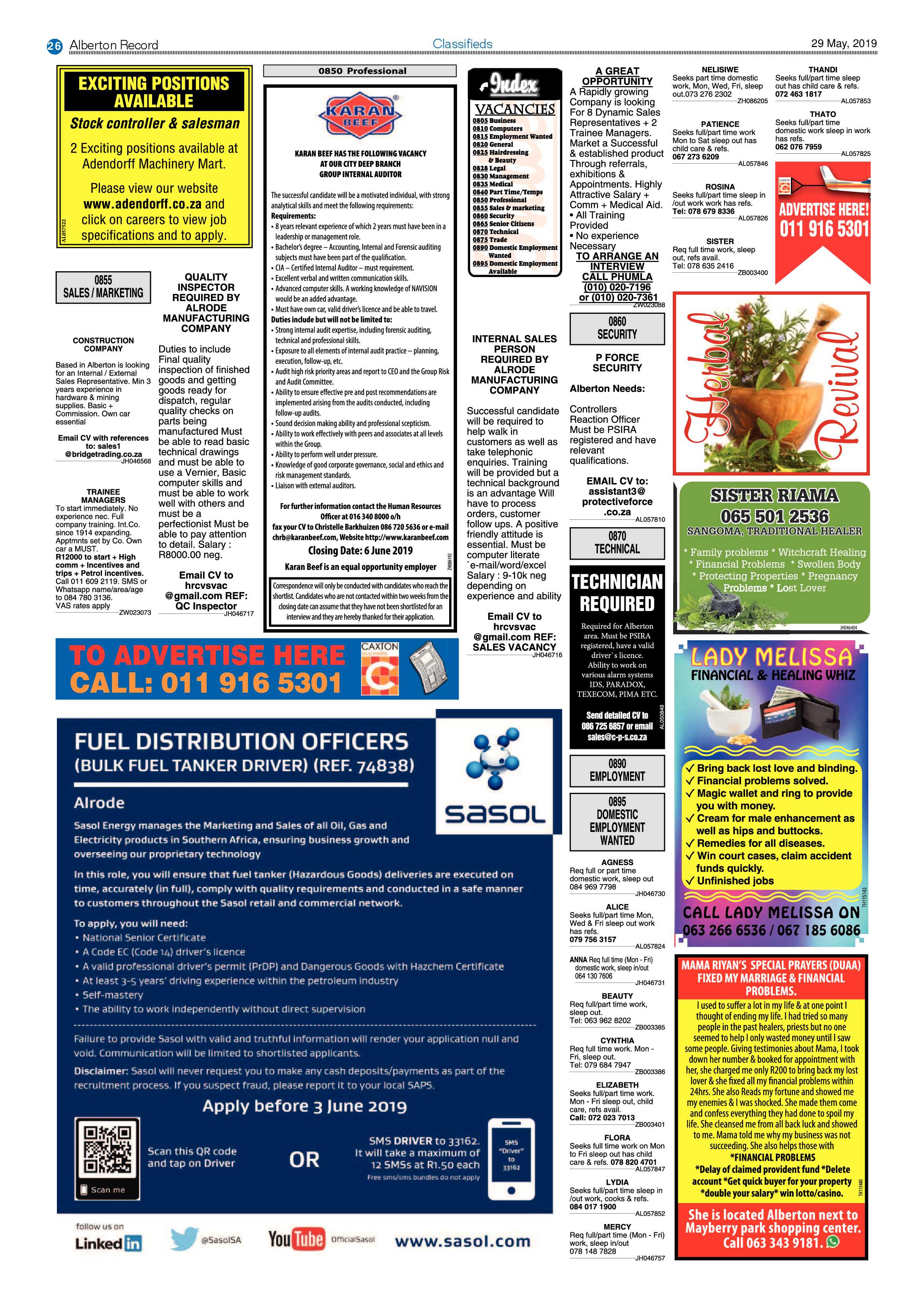 Alberton Record 29 May 2019 page 26