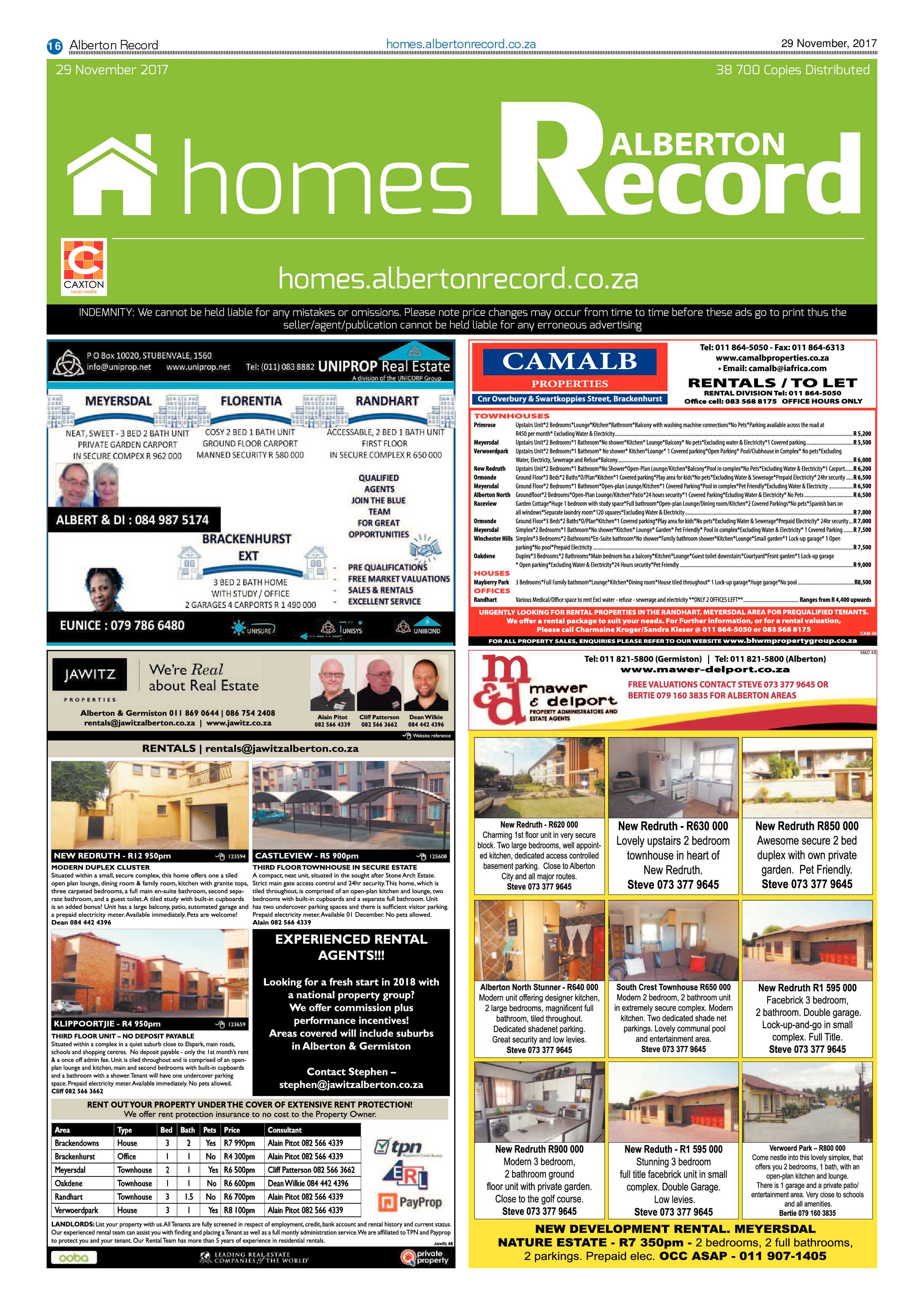 Alberton Record 29 November 2017 page 16