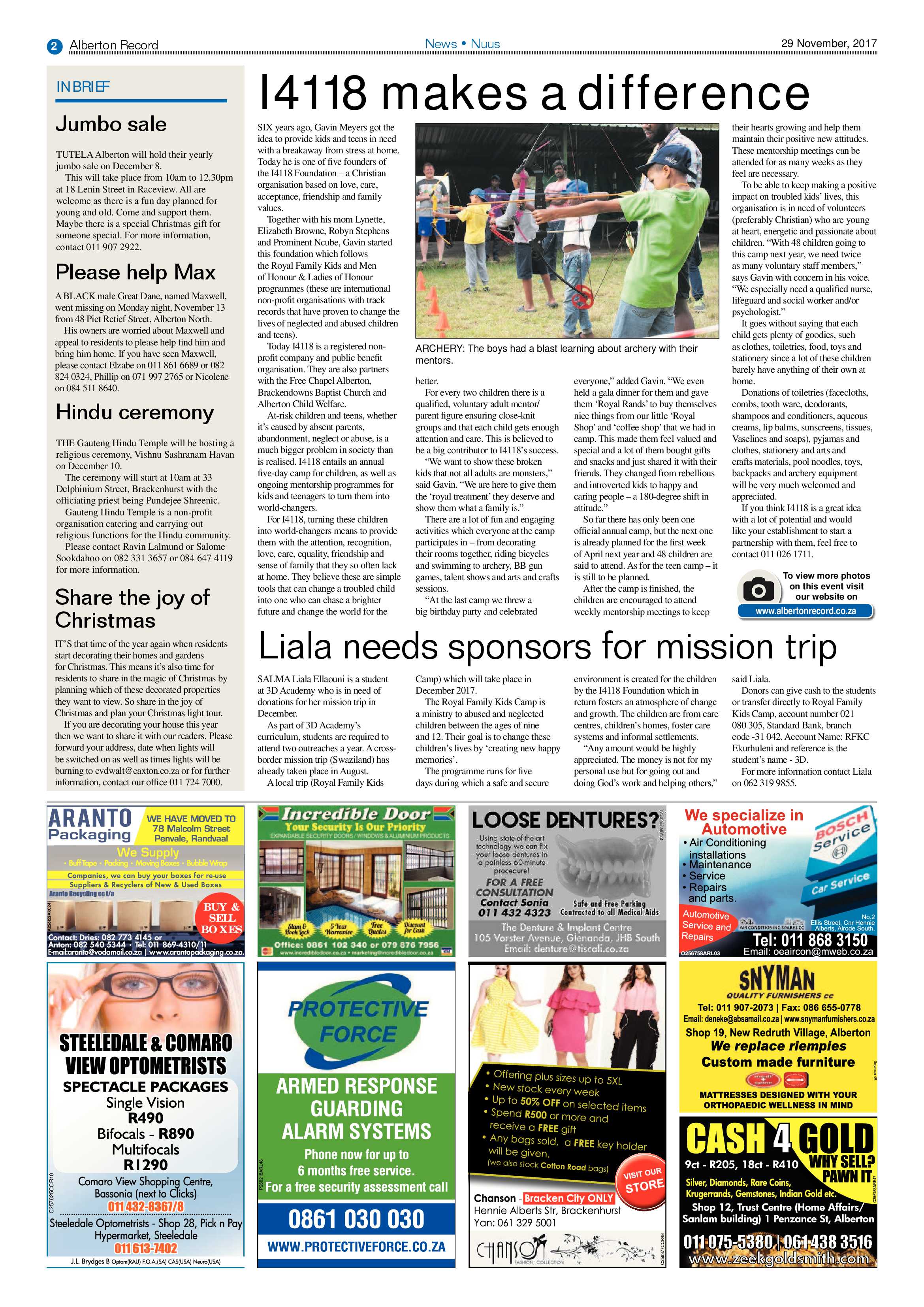 Alberton Record 29 November 2017 page 2