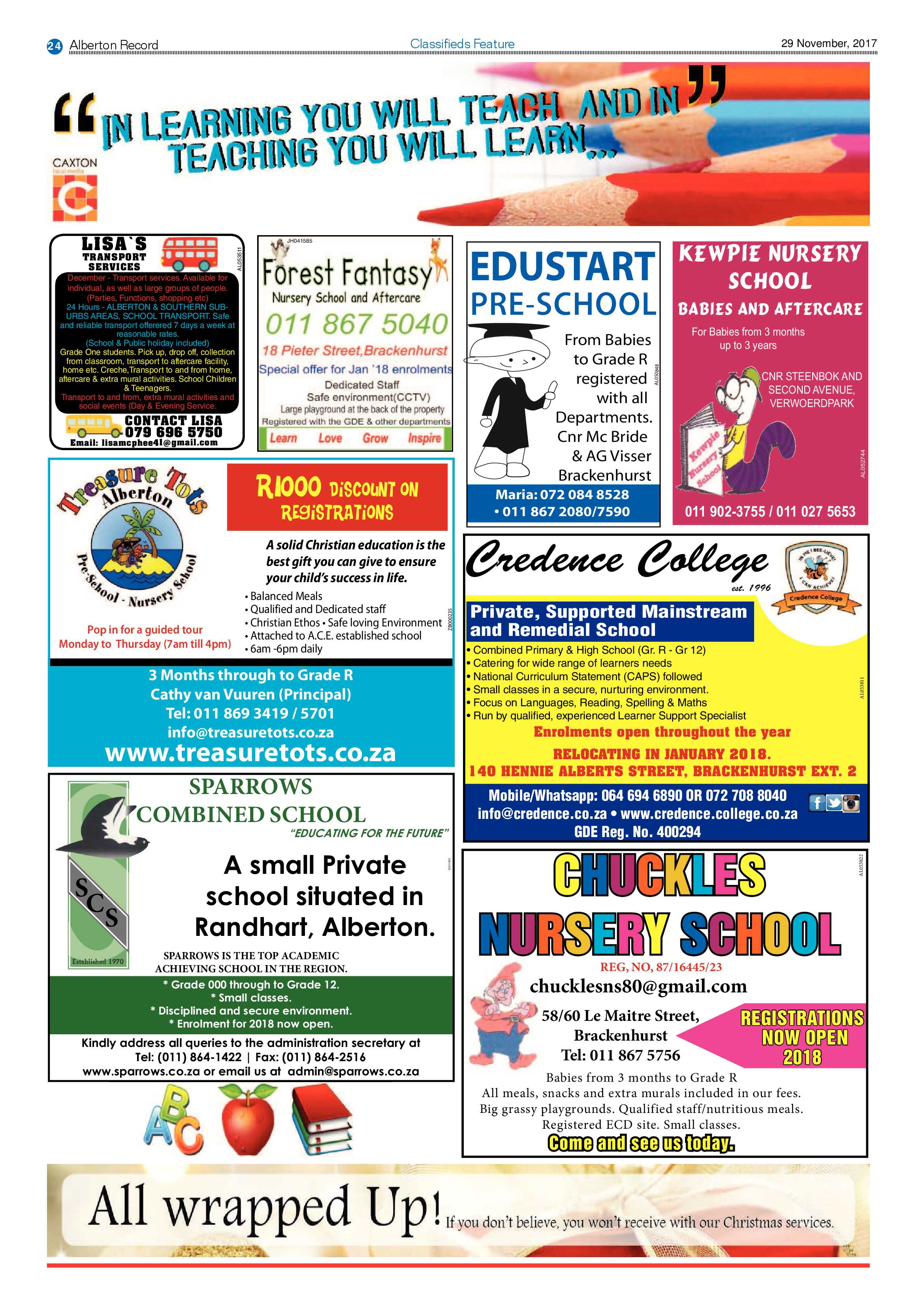 Alberton Record 29 November 2017 page 24