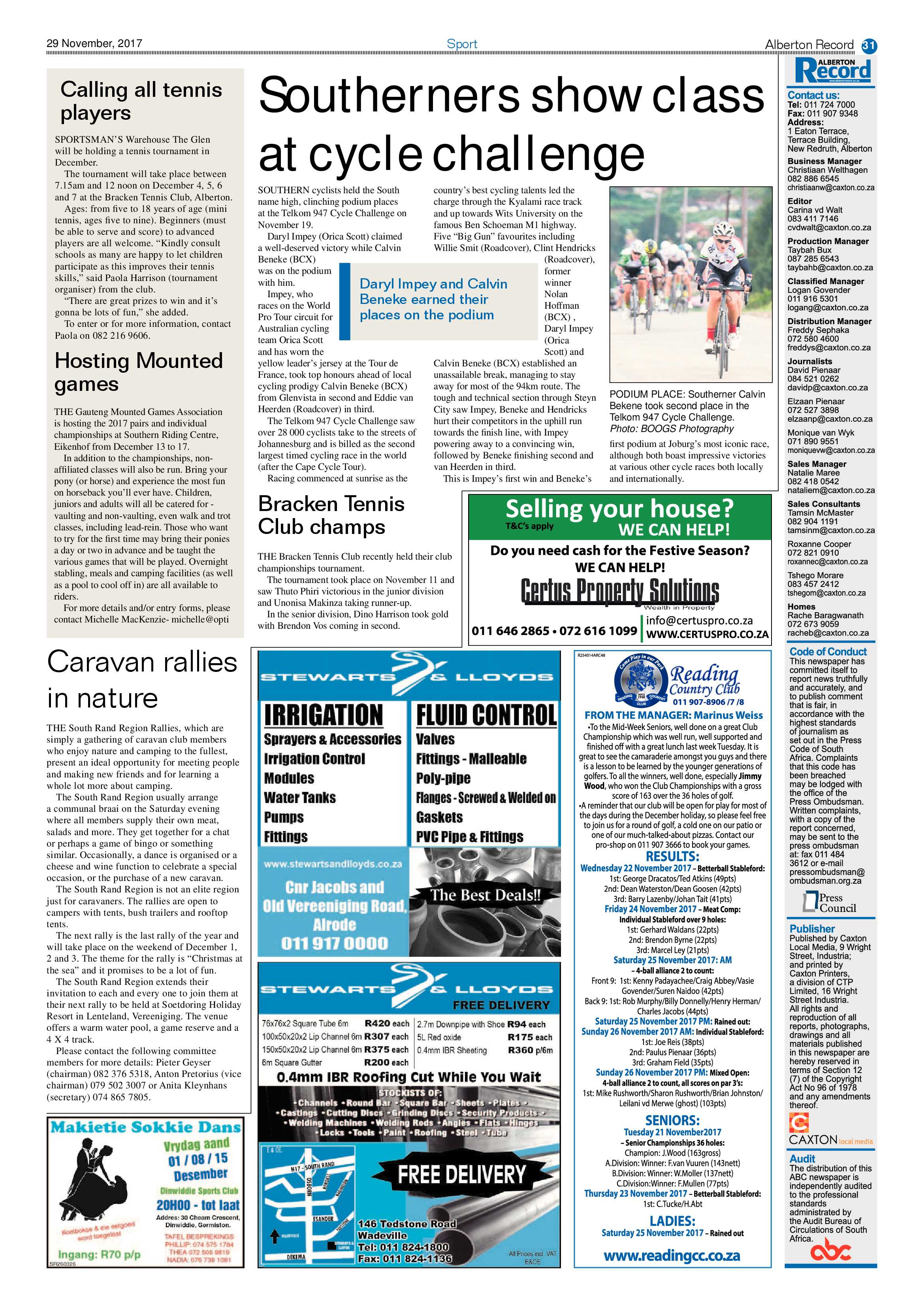 Alberton Record 29 November 2017 page 31