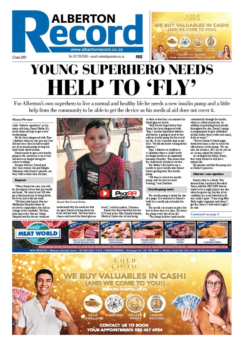 Alberton Record 2 June 2021 page 1