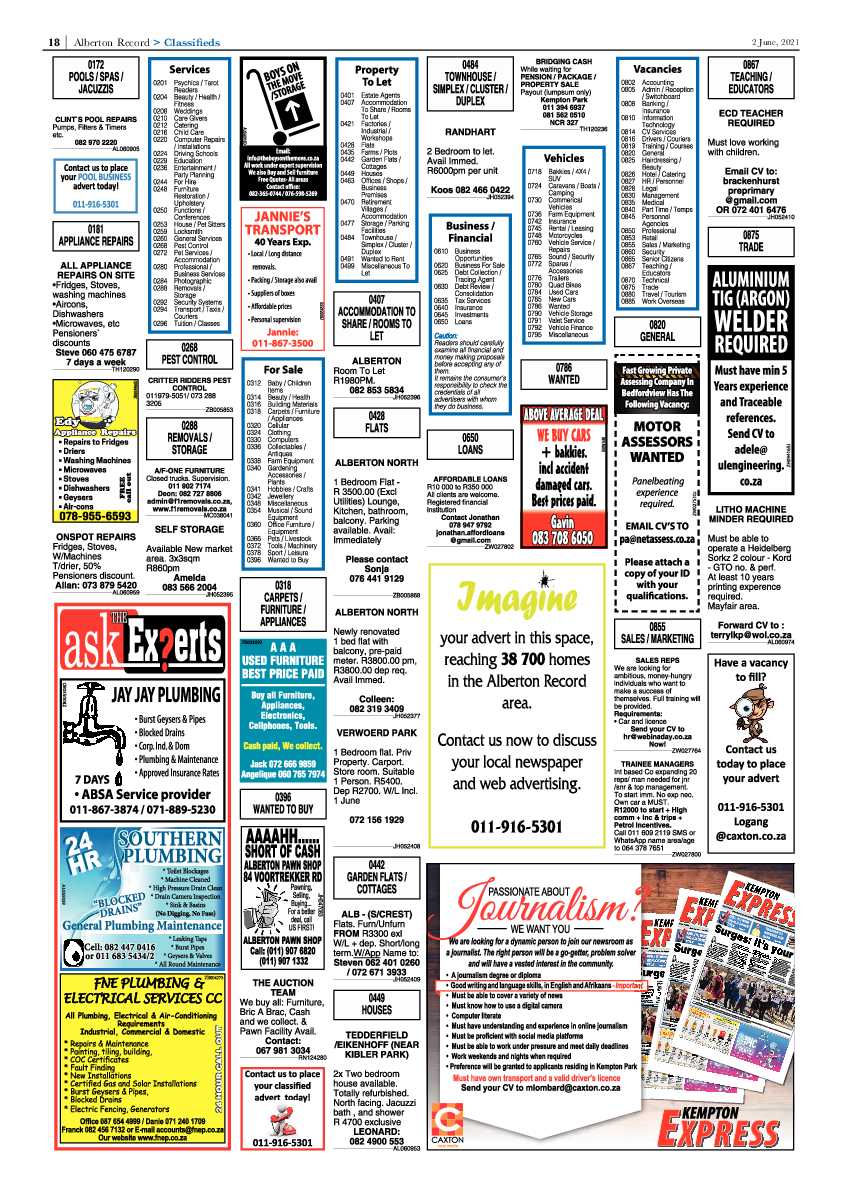 Alberton Record 2 June 2021 page 18