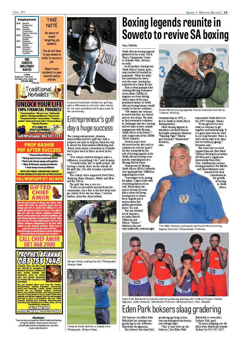 Alberton Record 2 June 2021 page 19