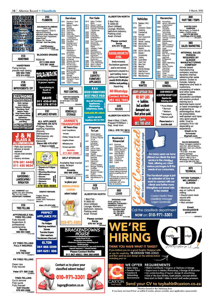 Alberton Record 2 March 2022 page 16