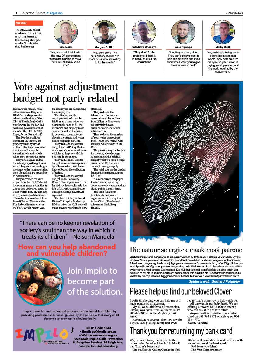 Alberton Record 2 March 2022 page 6