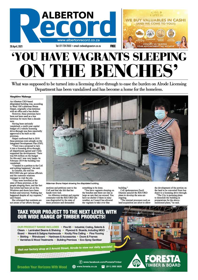 Alberton Record 30 April 2021 page 1