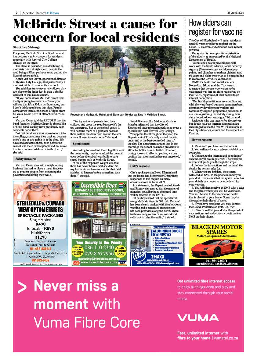 Alberton Record 30 April 2021 page 2