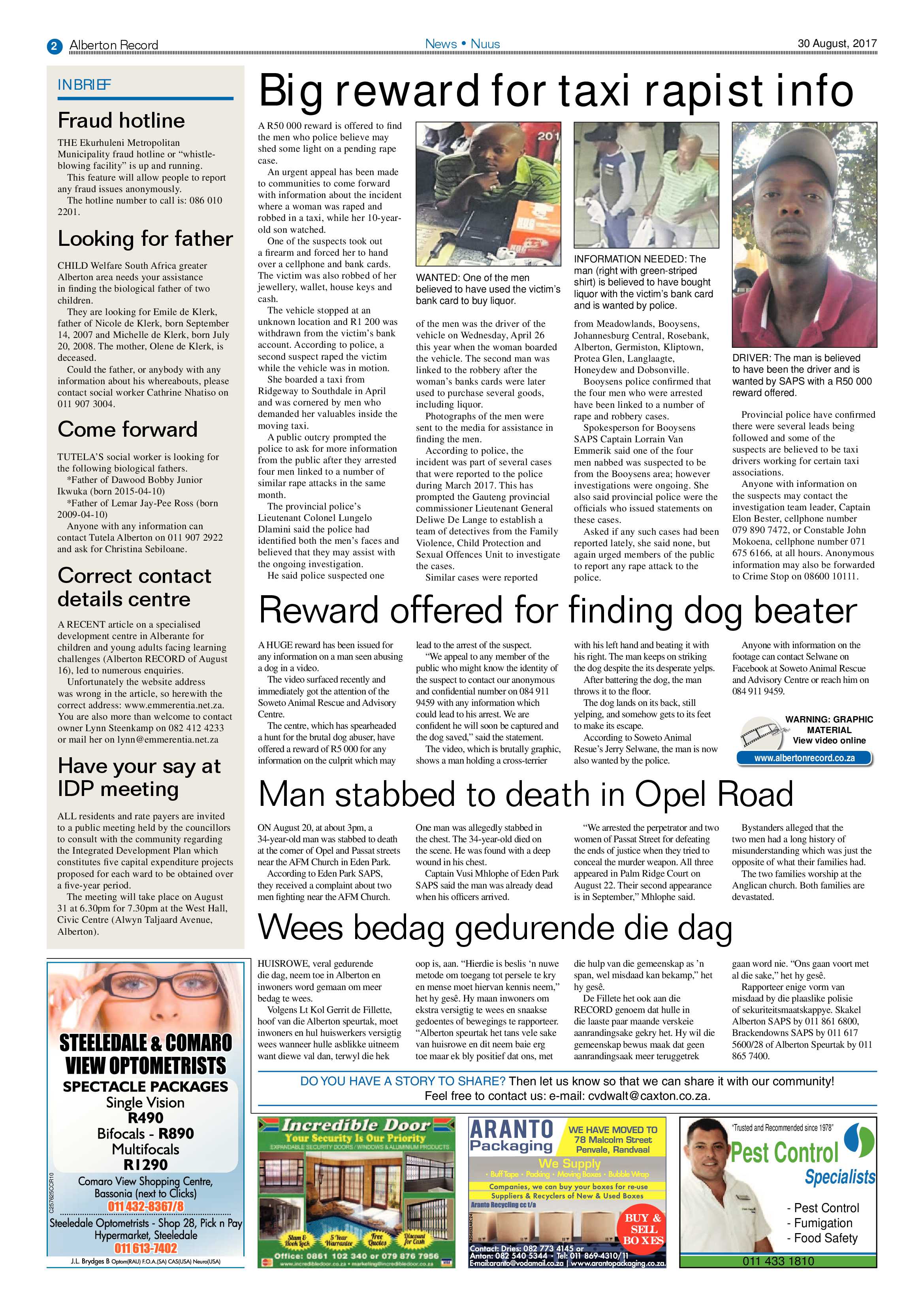 Alberton Record 30 August 2017 page 2