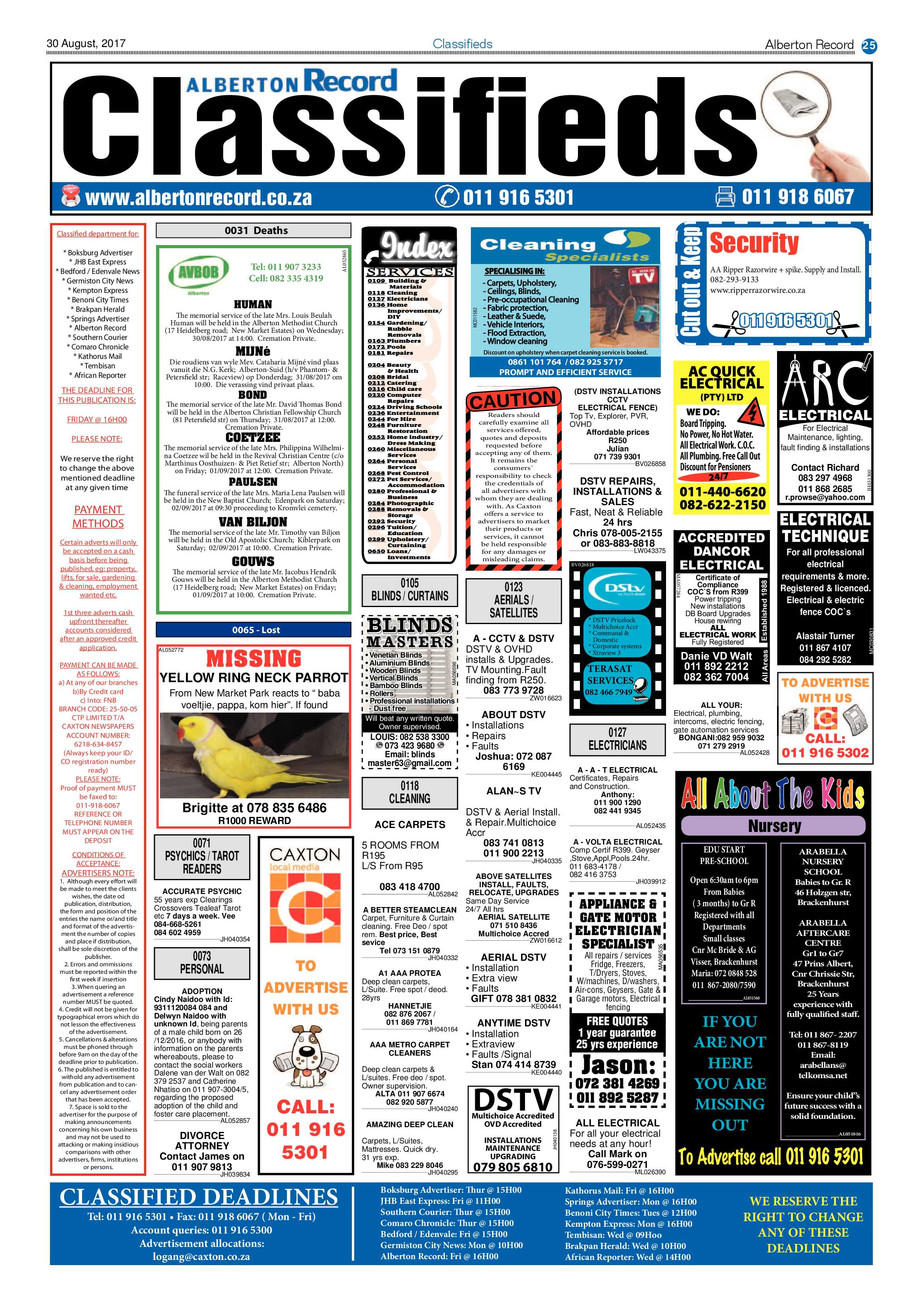 Alberton Record 30 August 2017 page 25