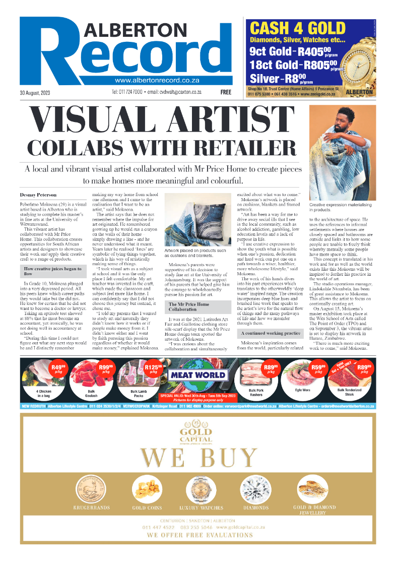 Alberton Record 30 August 2023 page 1