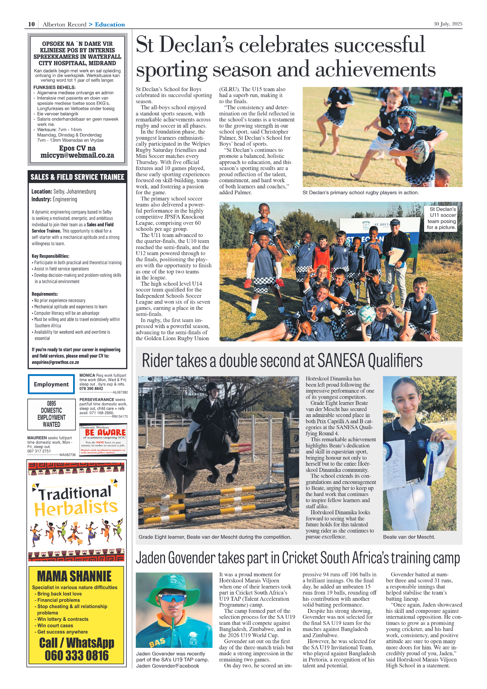 Alberton Record 30 July 2025 page 18