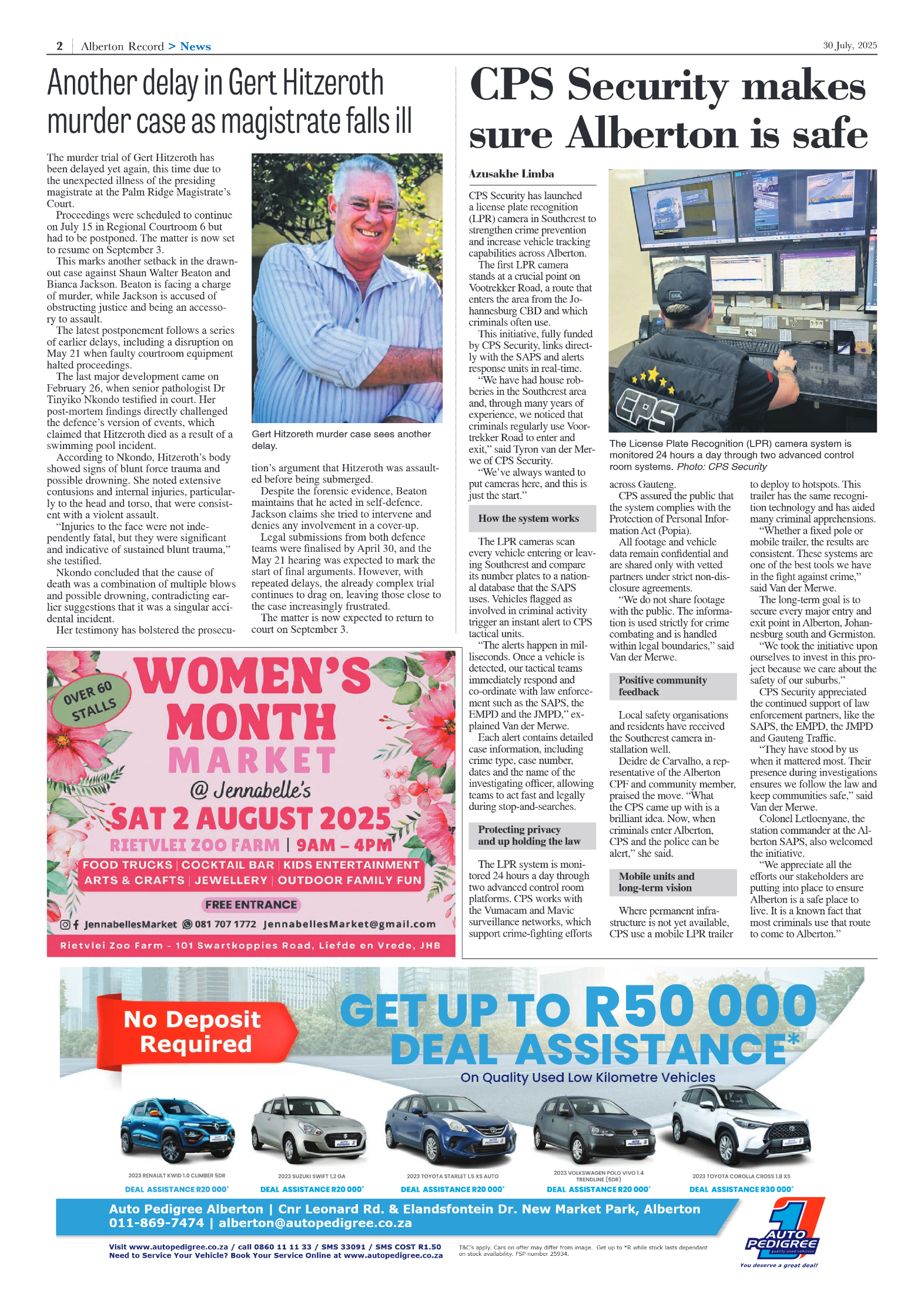 Alberton Record 30 July 2025 page 2