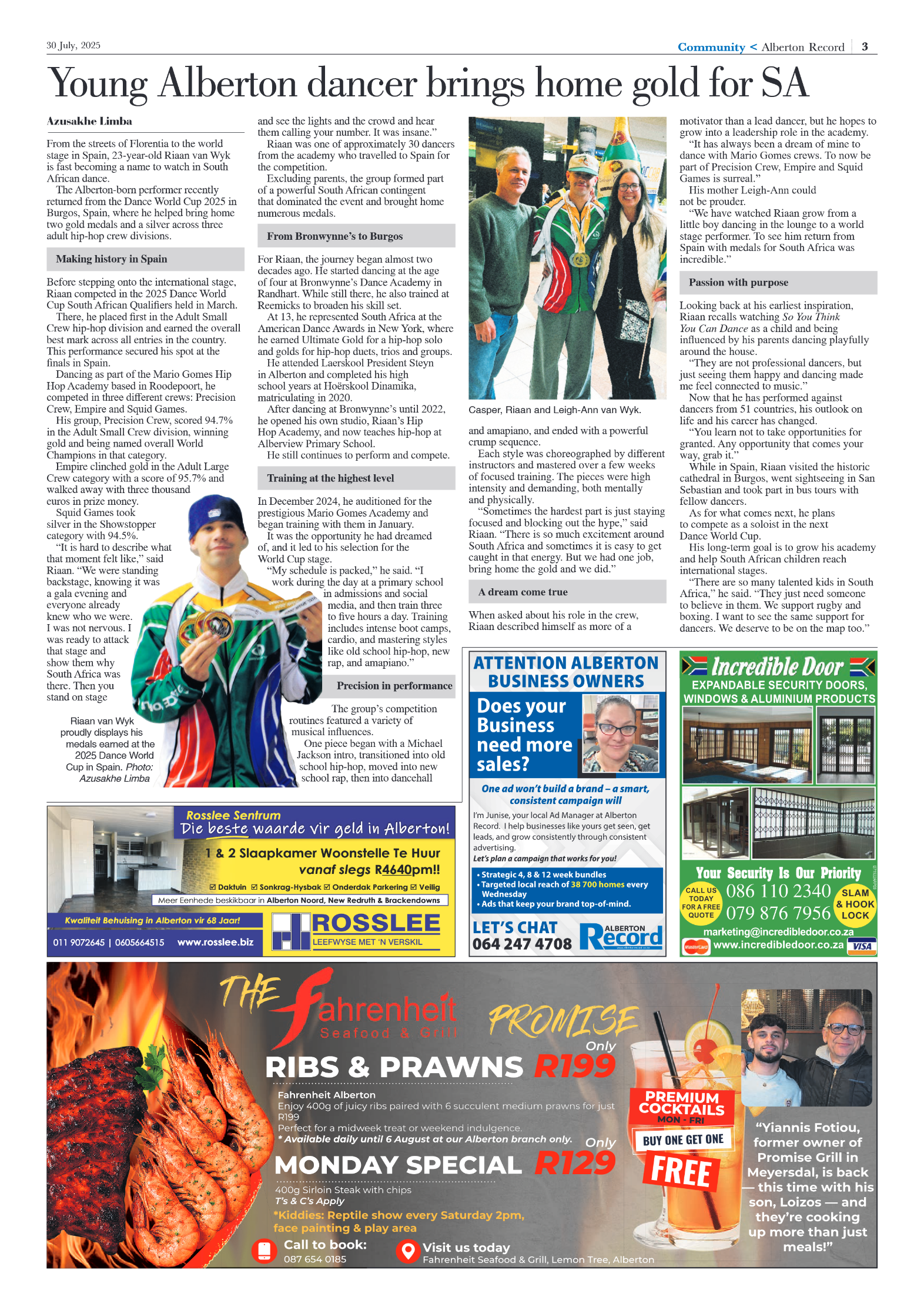 Alberton Record 30 July 2025 page 3