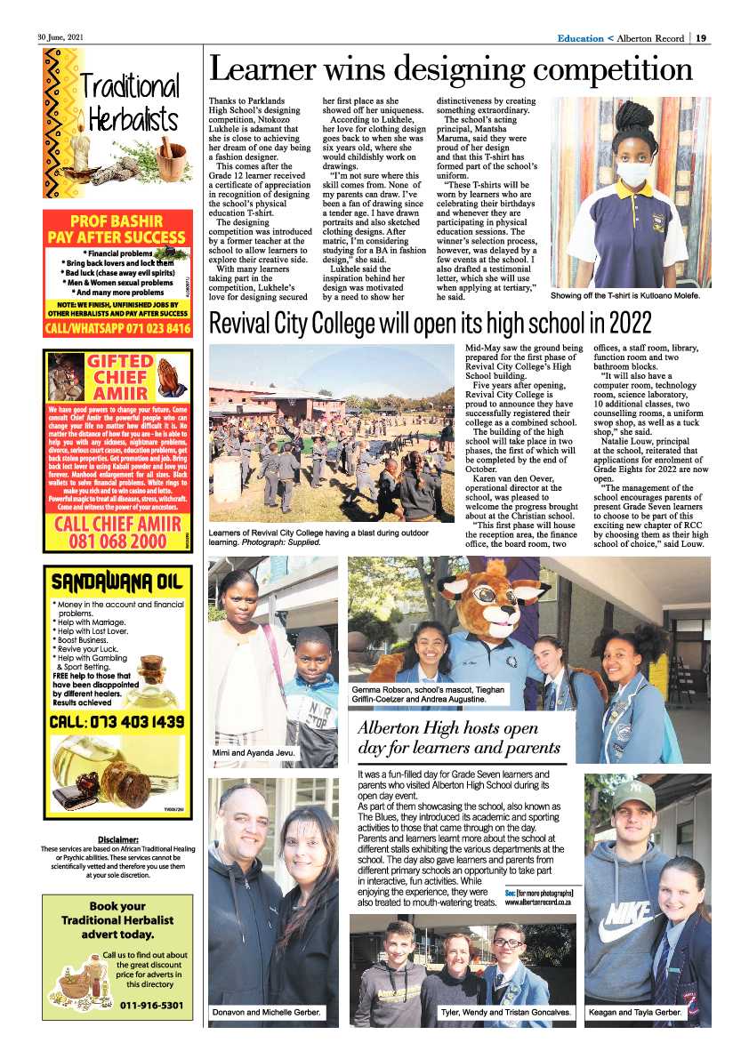 Alberton Record 30 June 2021 page 19