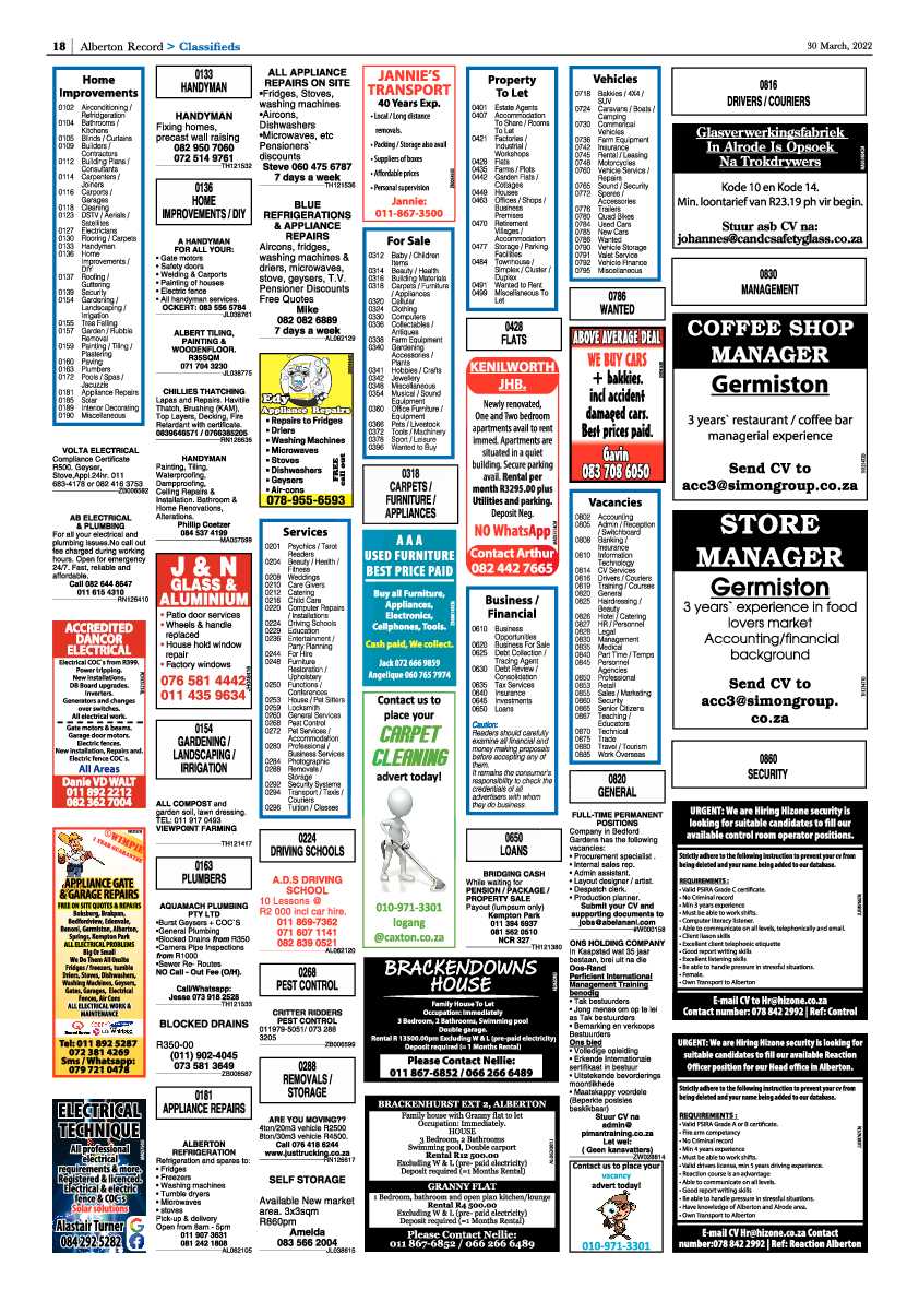 Alberton Record 30 March 2022 page 20
