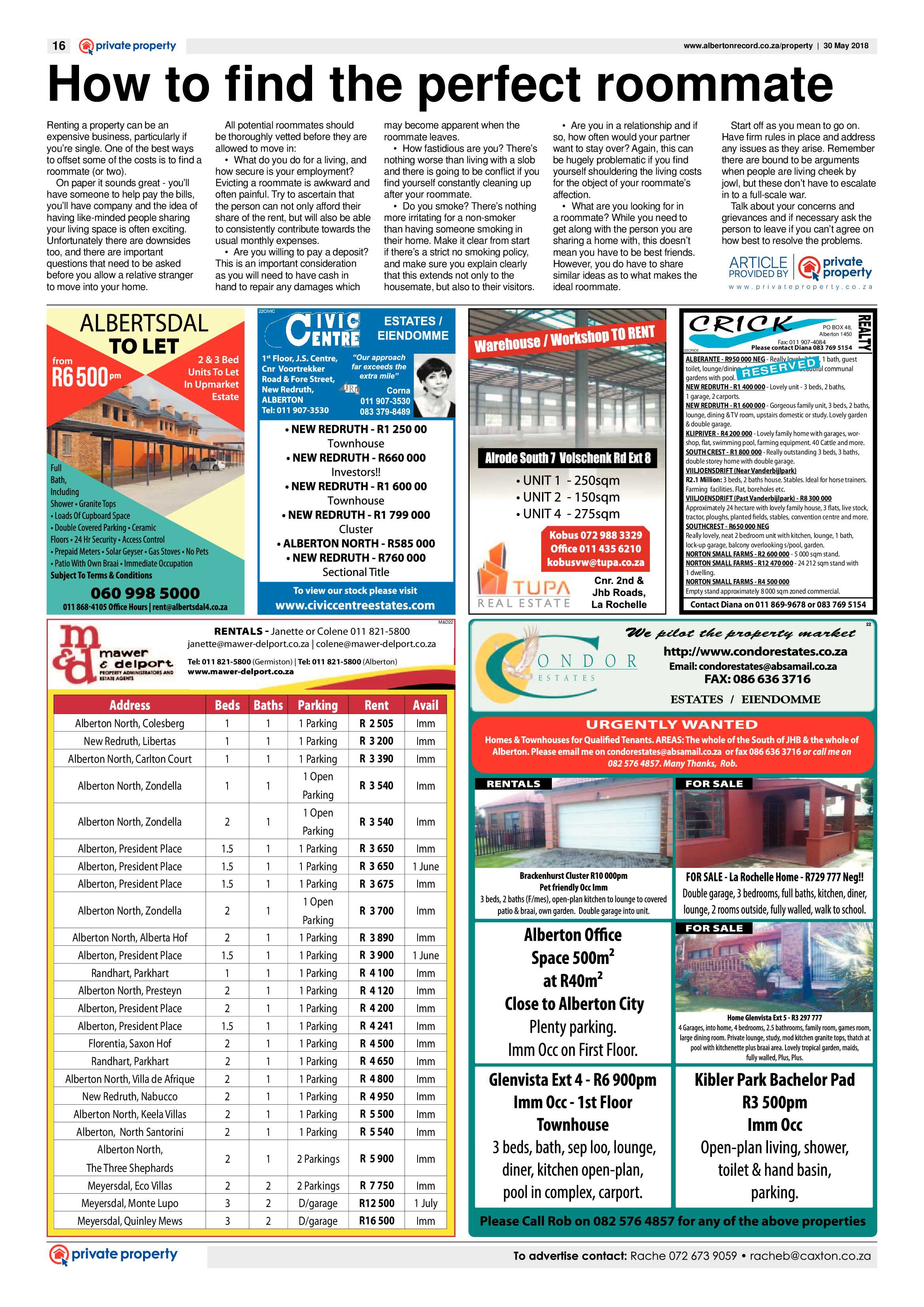 Alberton Record 30 May 2018 page 16