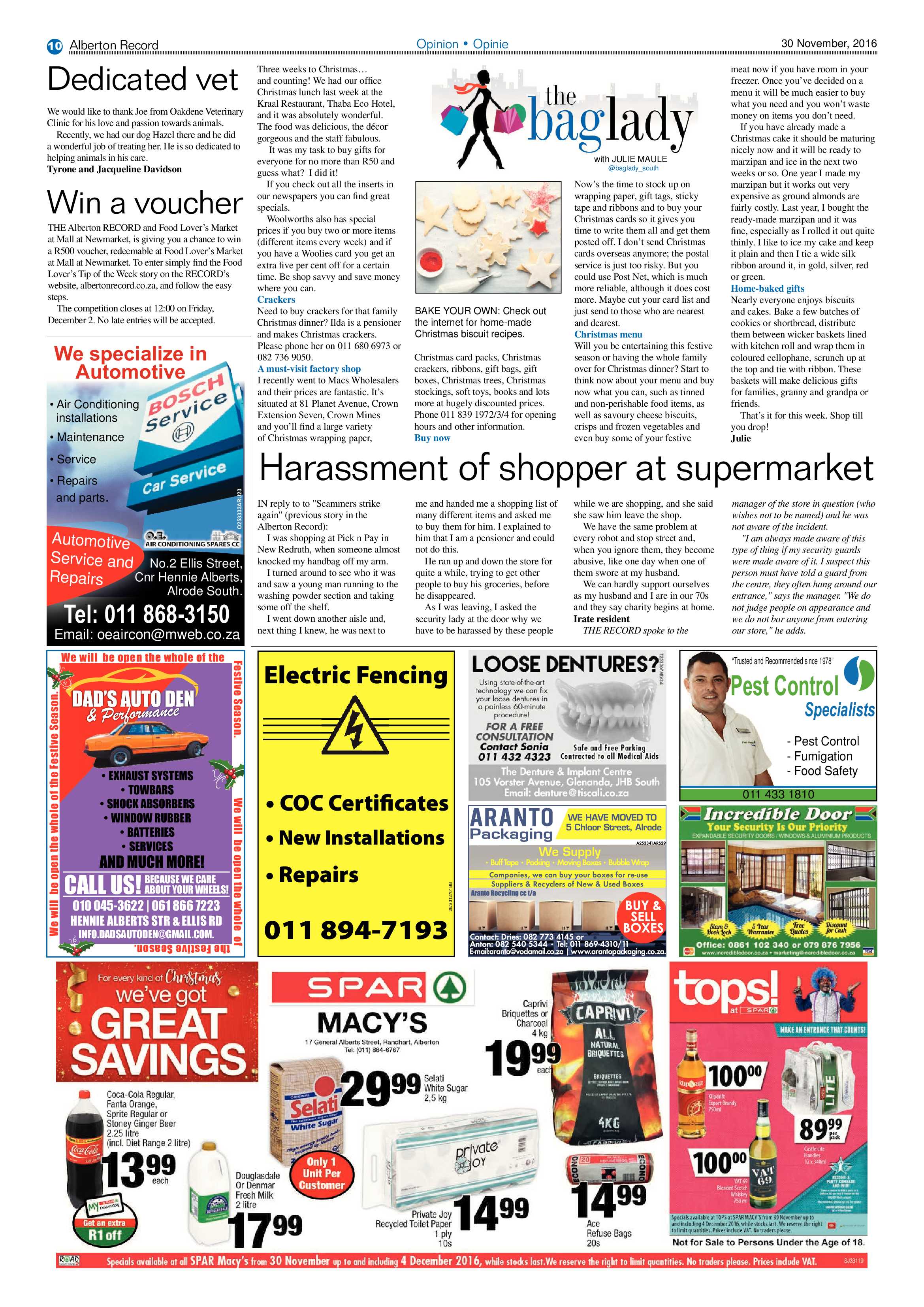 Alberton Record 30 November 2016 page 10