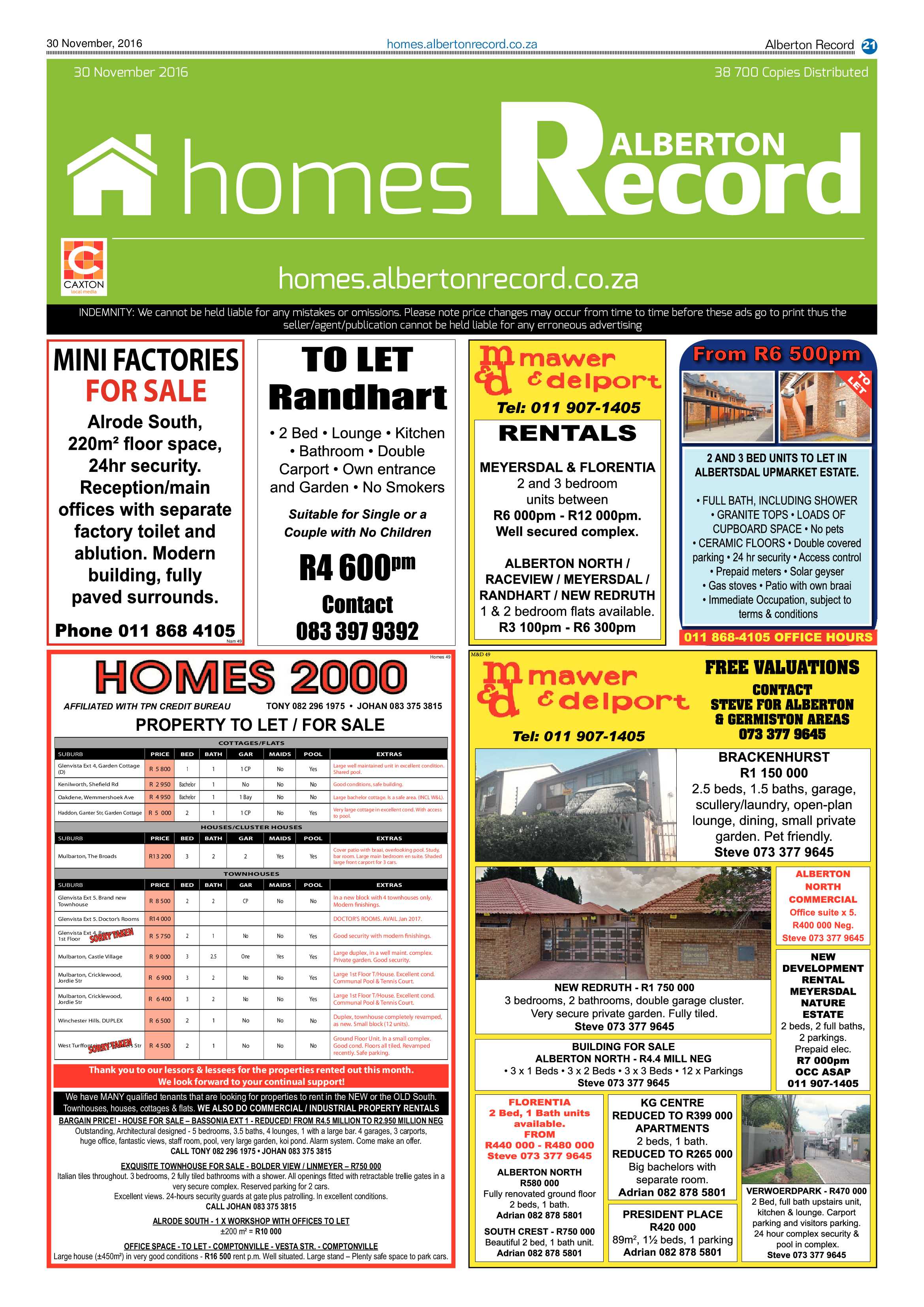Alberton Record 30 November 2016 page 21