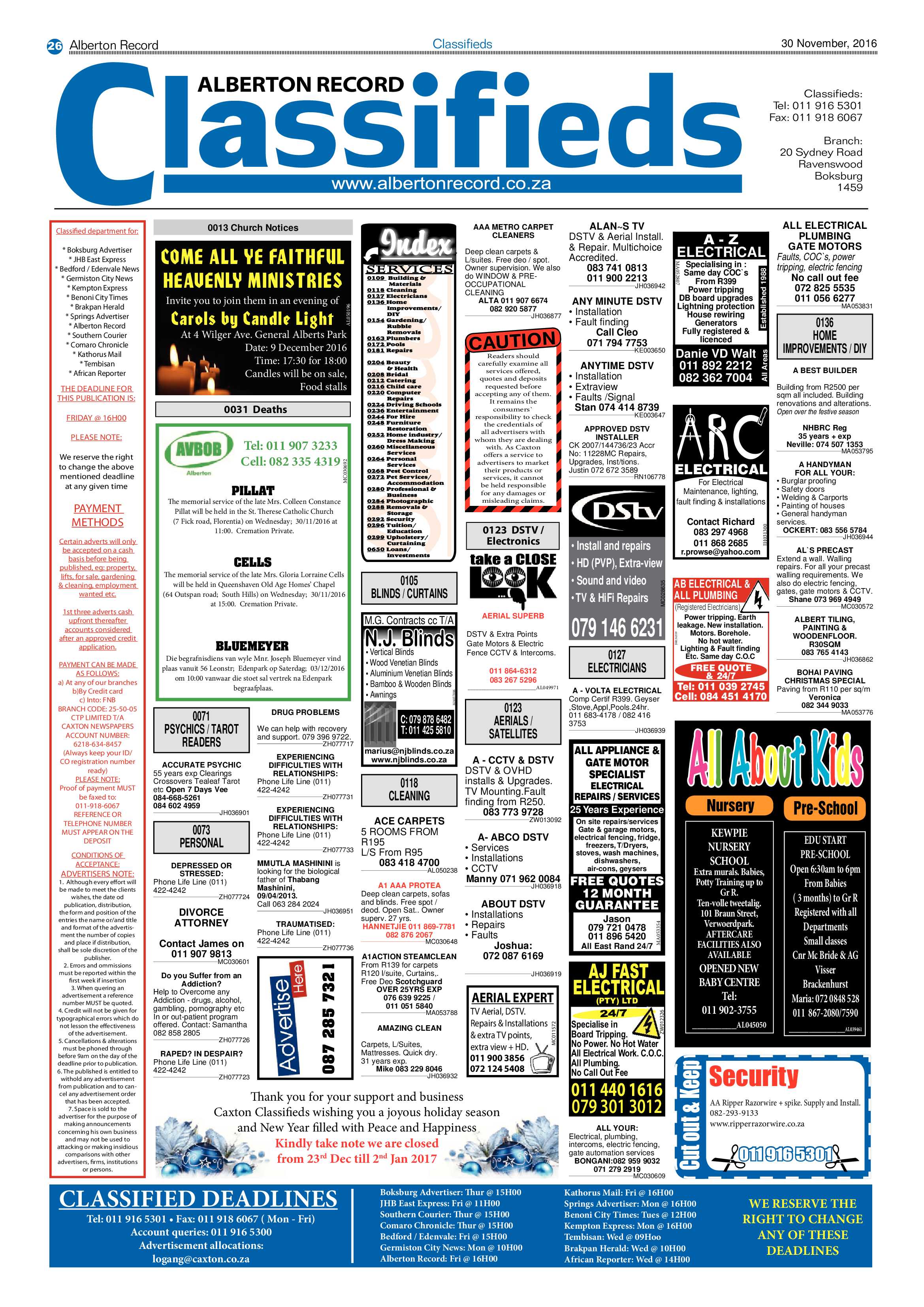 Alberton Record 30 November 2016 page 26