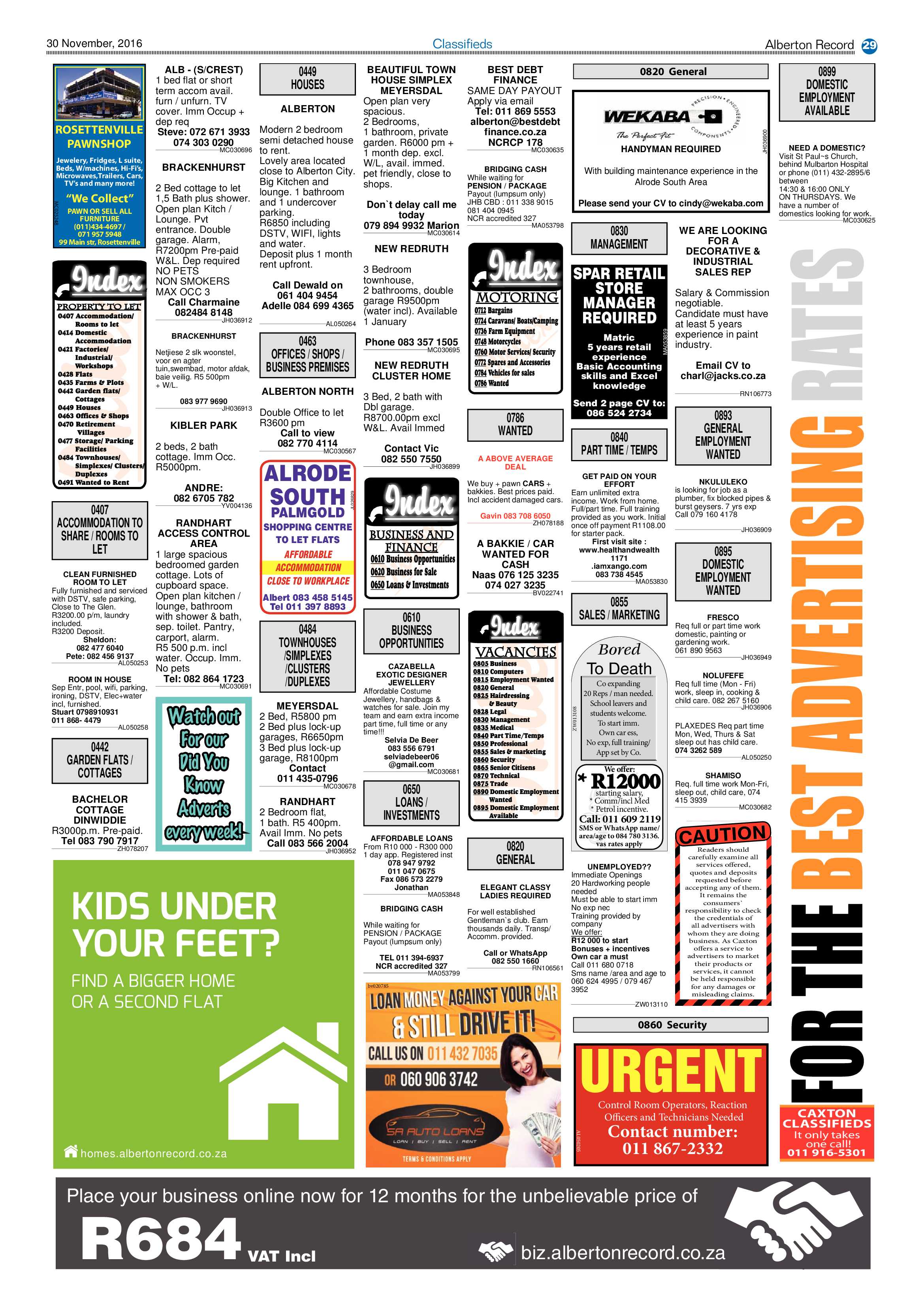 Alberton Record 30 November 2016 page 29