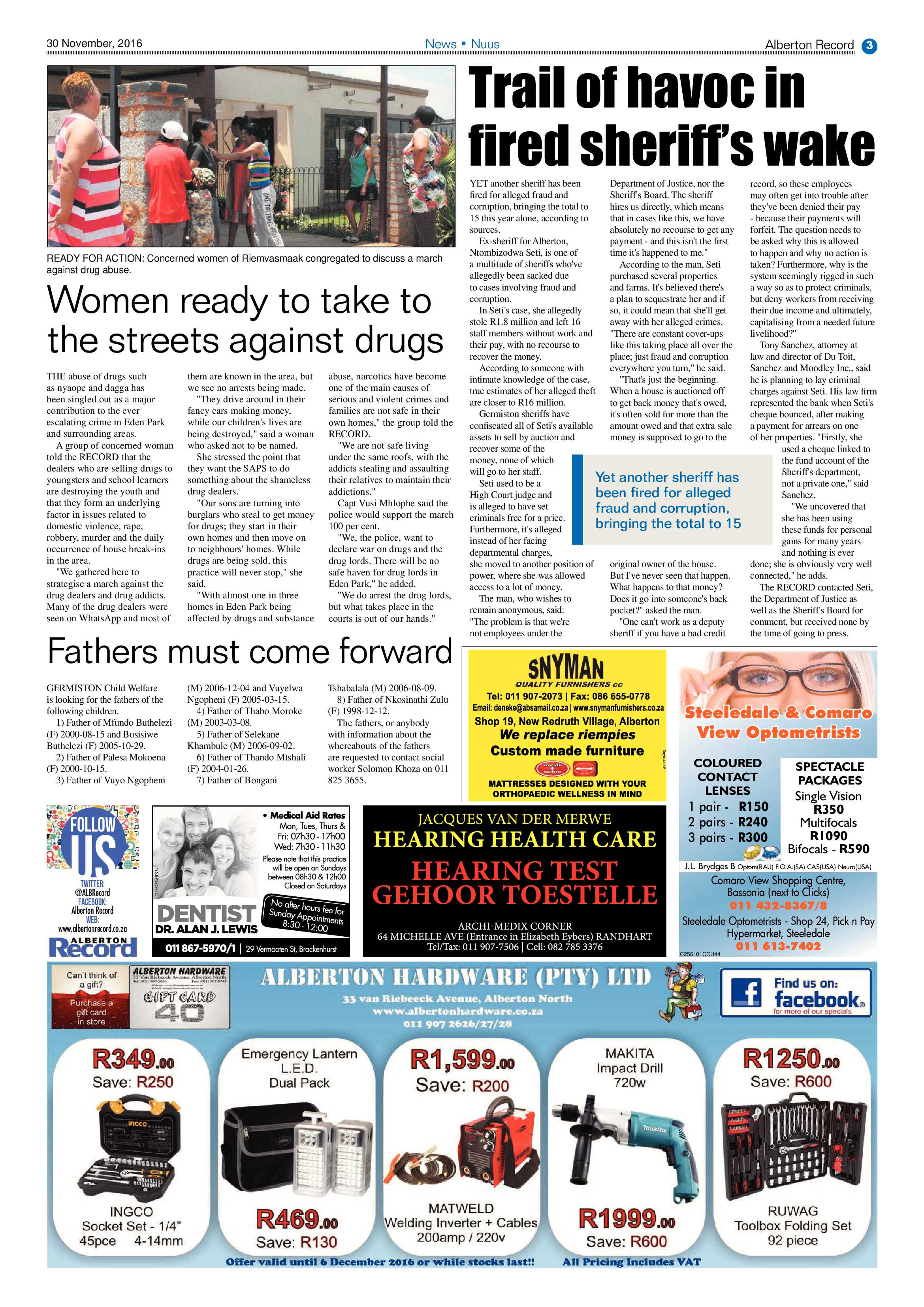 Alberton Record 30 November 2016 page 3