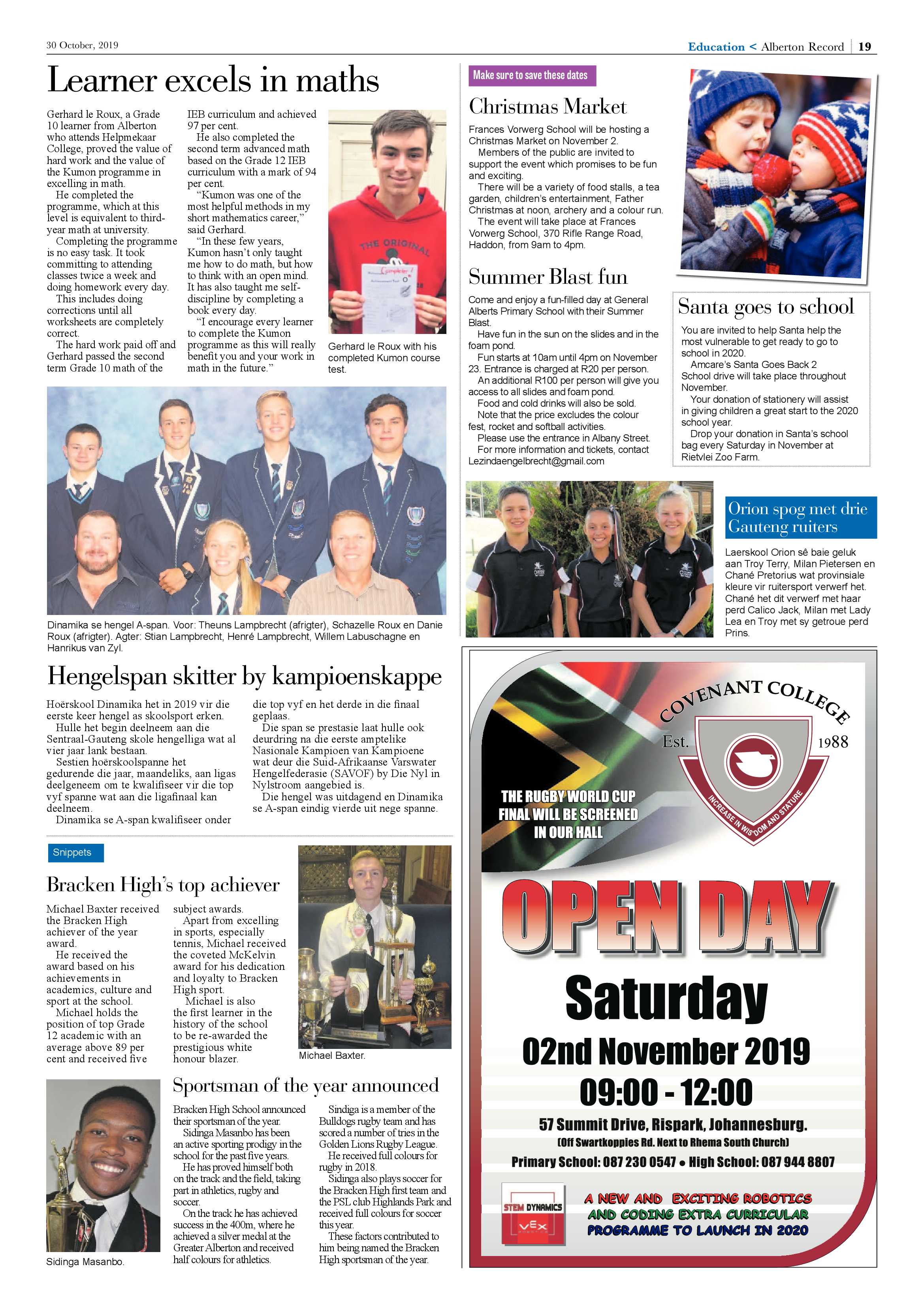 Alberton Record 30 October 2019 page 20