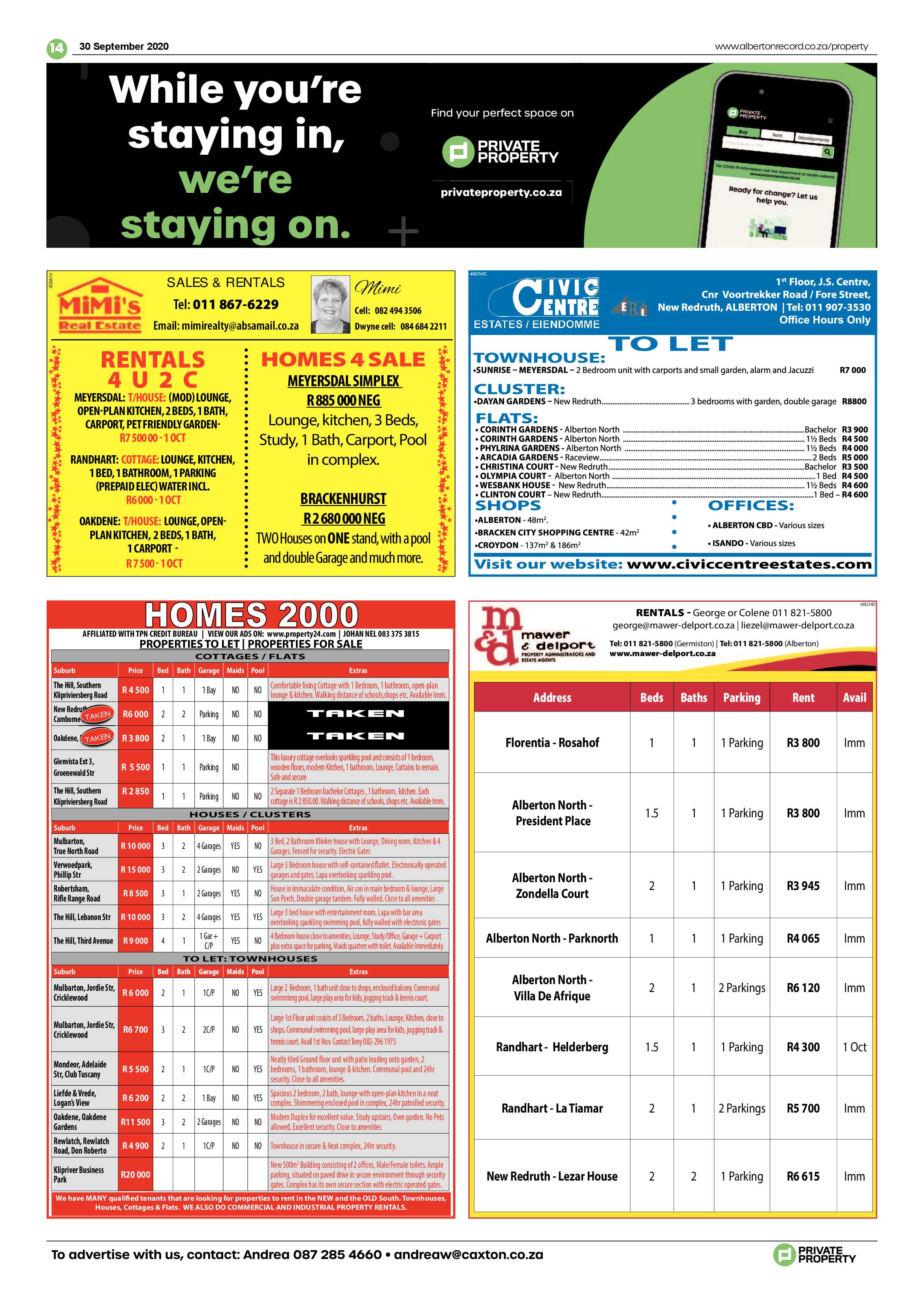 Alberton Record 30 September 2020 page 14