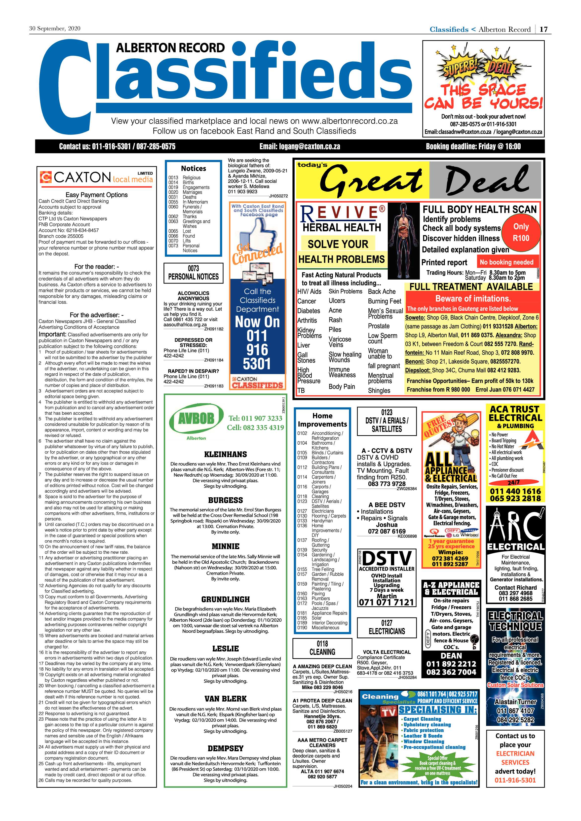 Alberton Record 30 September 2020 page 17