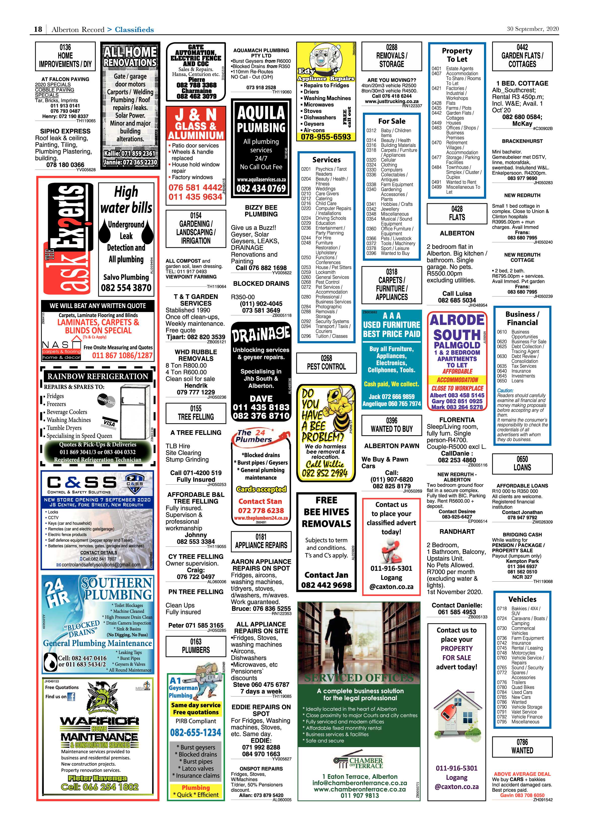 Alberton Record 30 September 2020 page 18