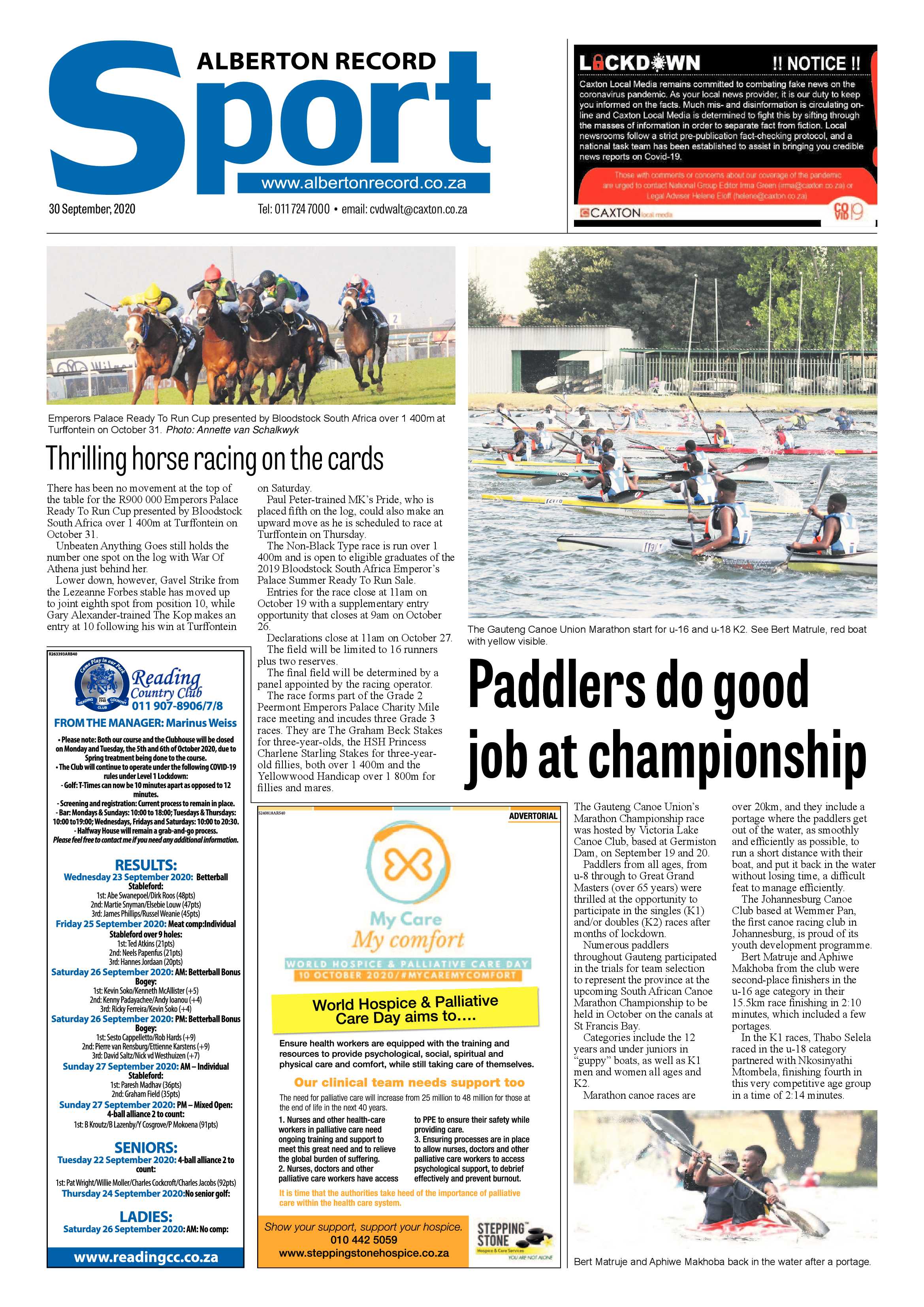 Alberton Record 30 September 2020 page 20