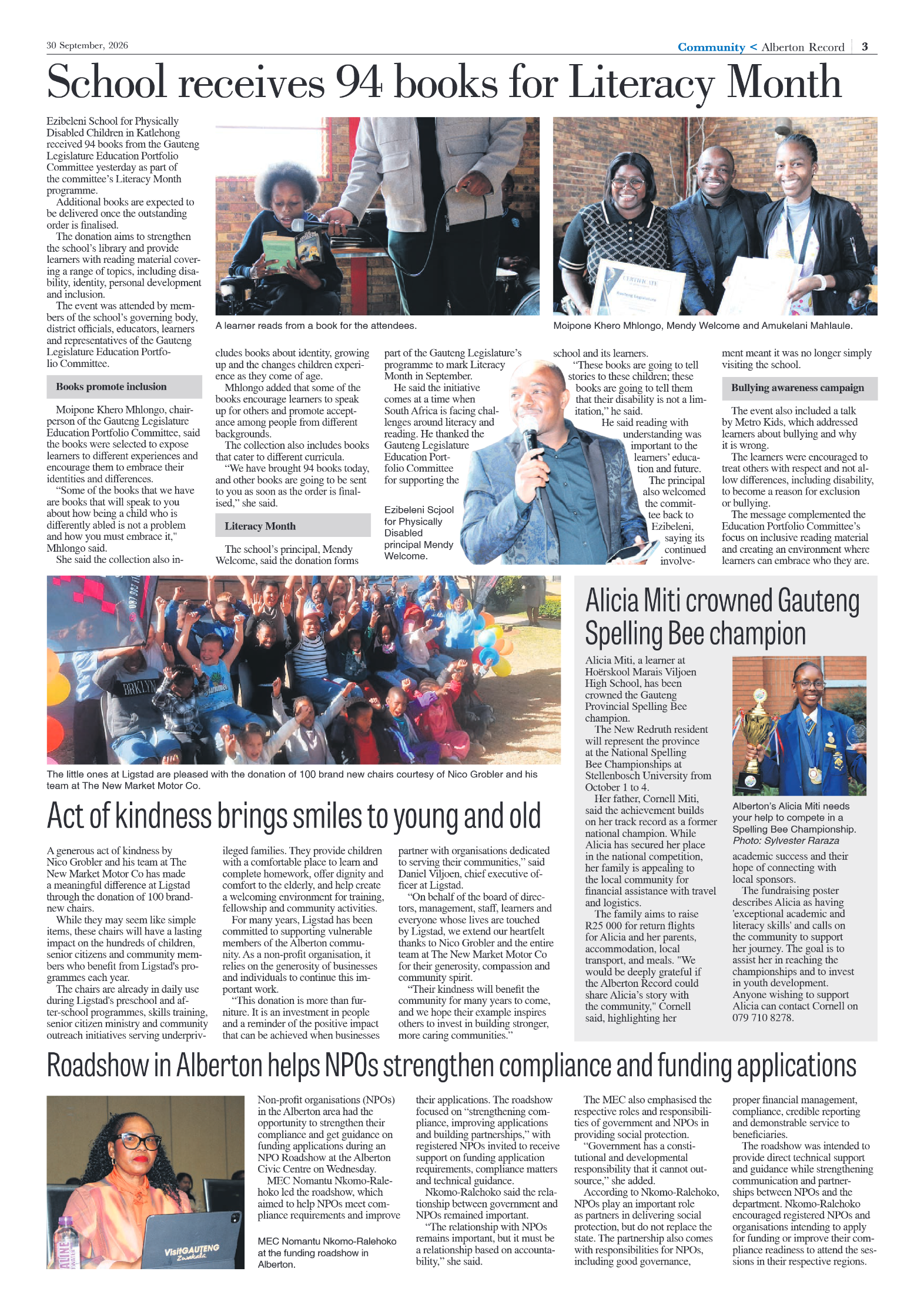 Alberton Record 30 September 2026 page 3