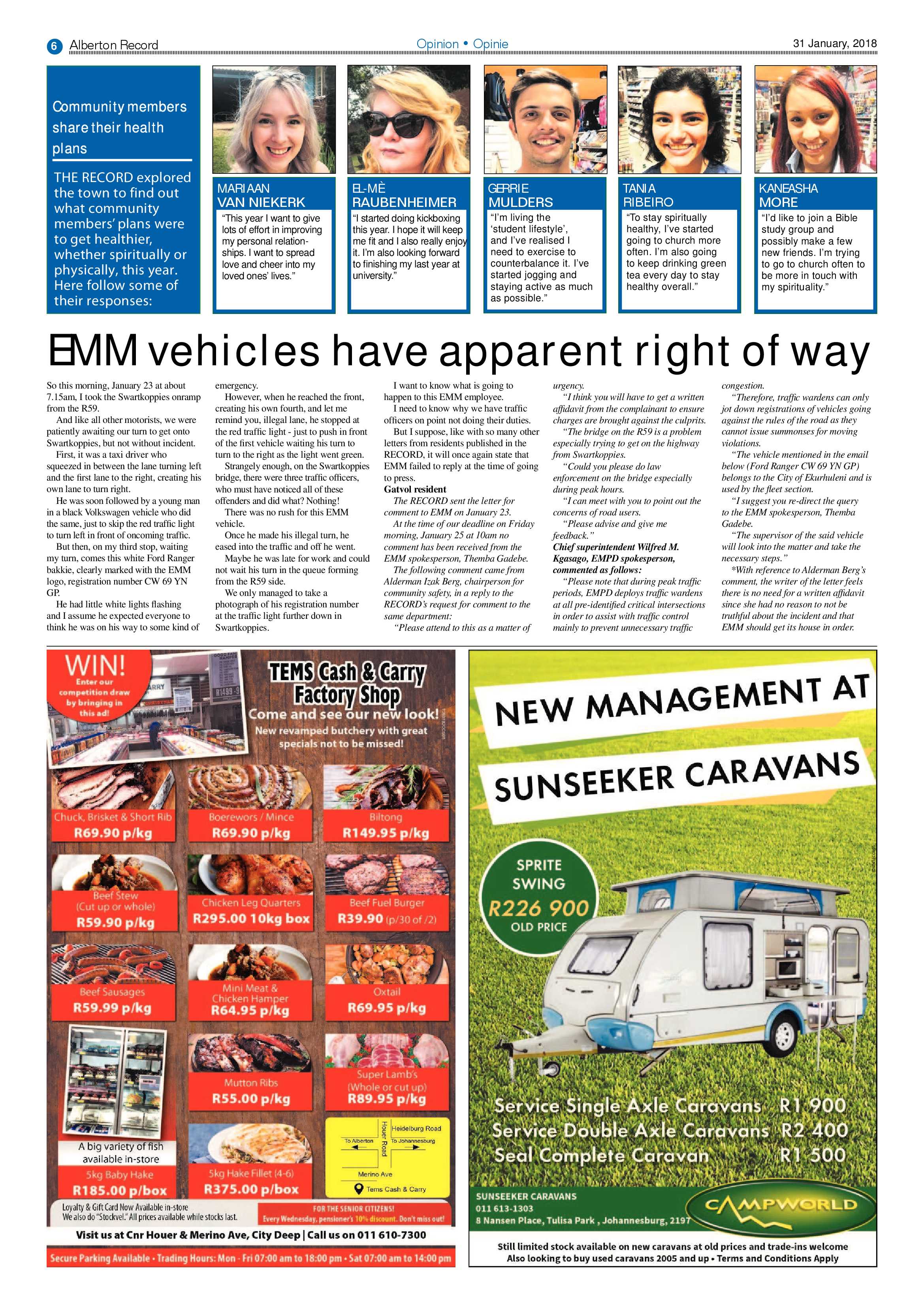 Alberton Record 31 January 2018 page 6