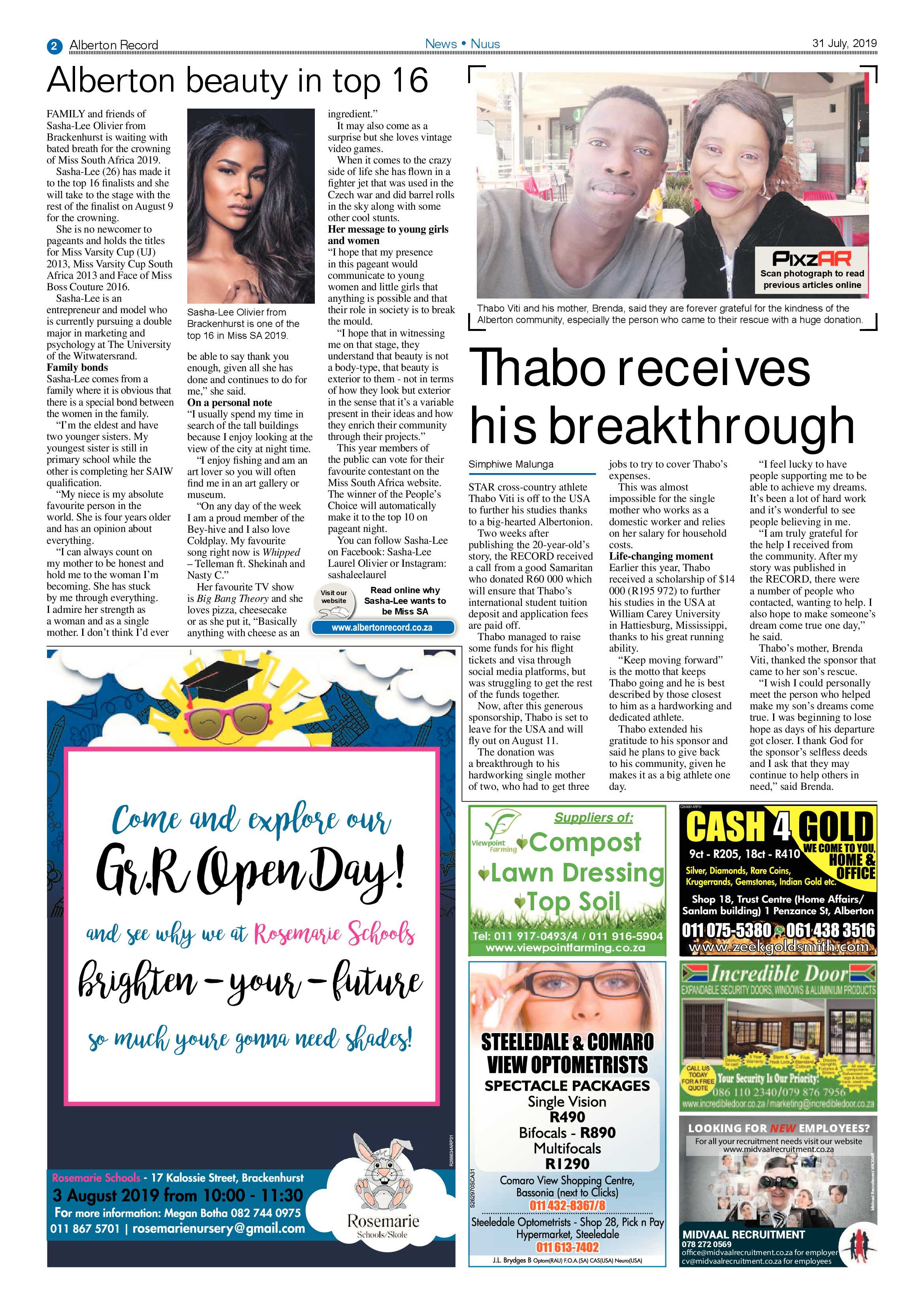 Alberton Record 31 July 2019 page 2