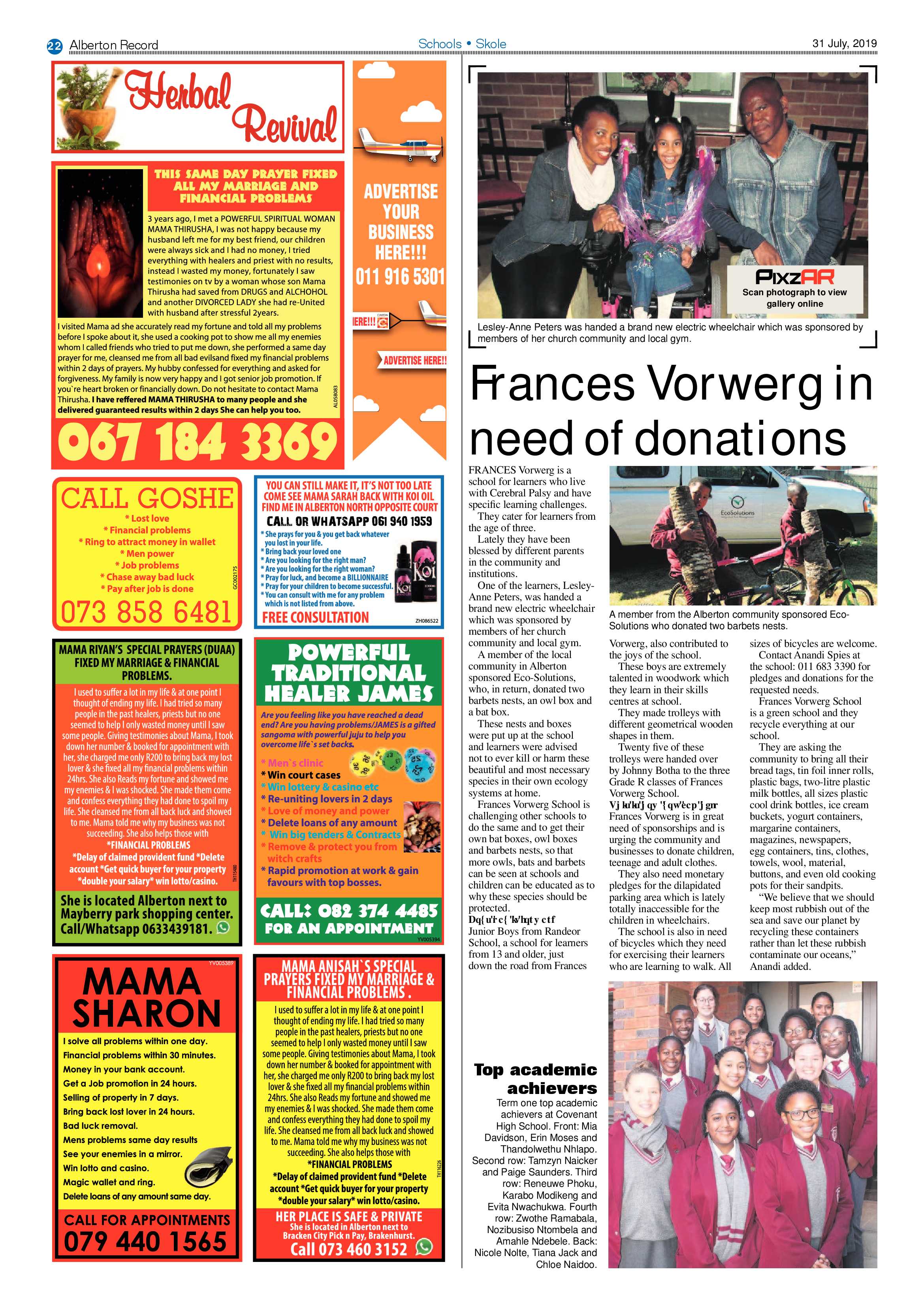 Alberton Record 31 July 2019 page 26