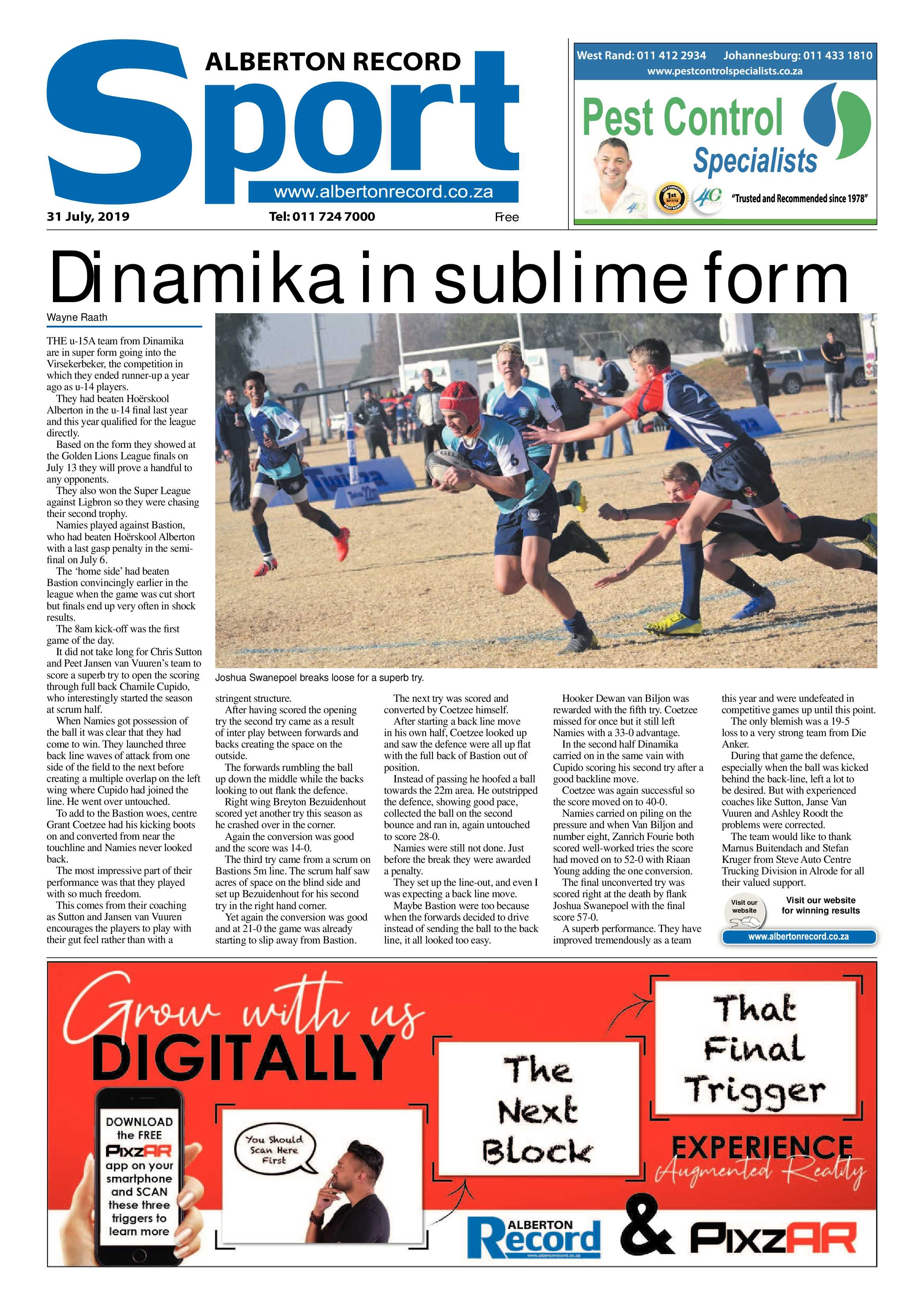 Alberton Record 31 July 2019 page 28