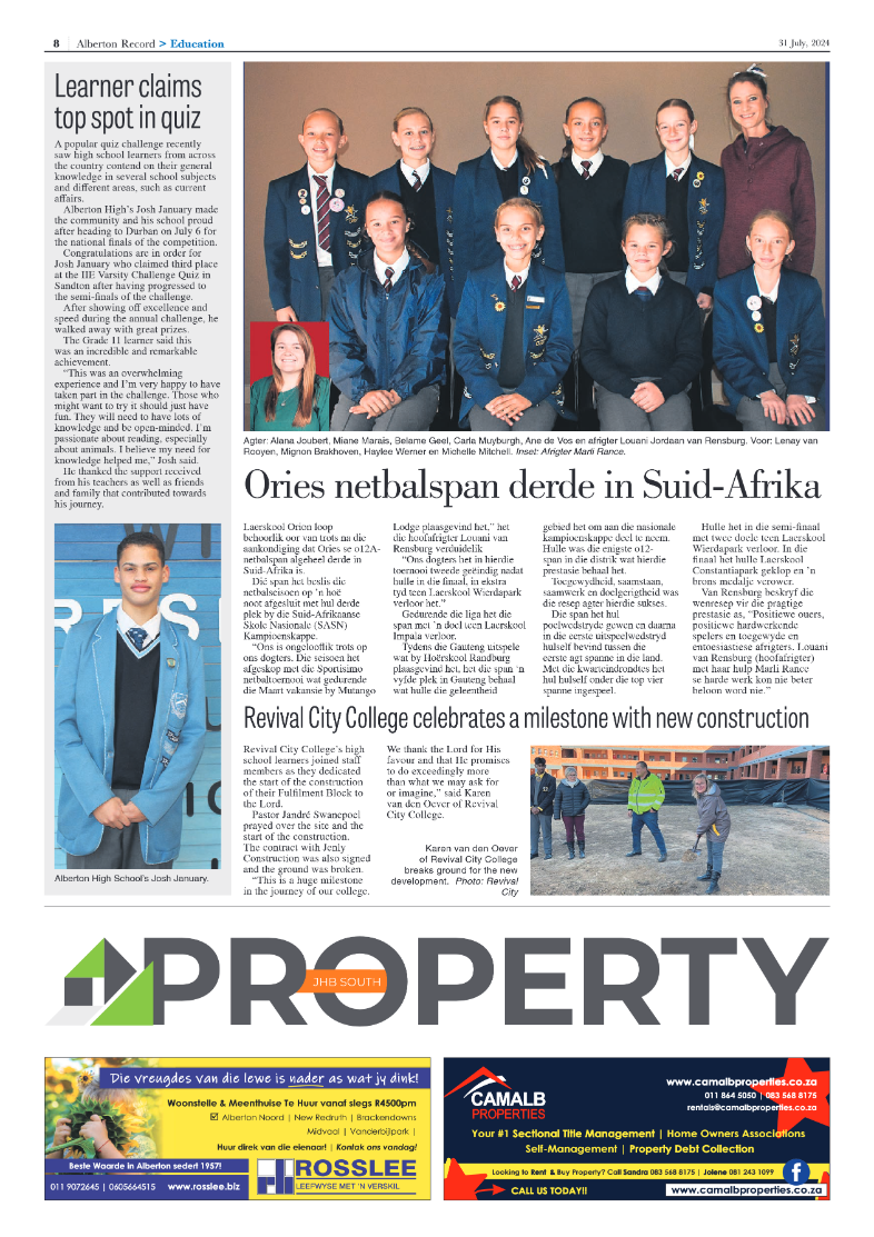 Alberton Record 31 July 2024 page 16