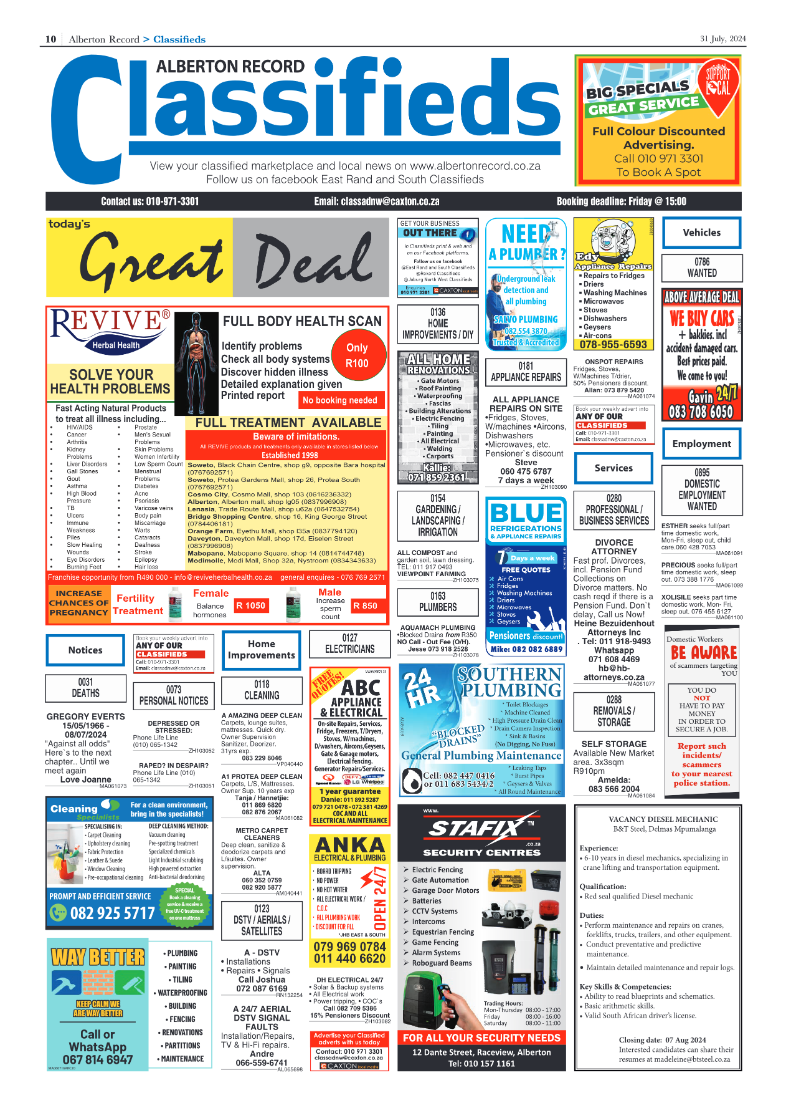 Alberton Record 31 July 2024 page 18
