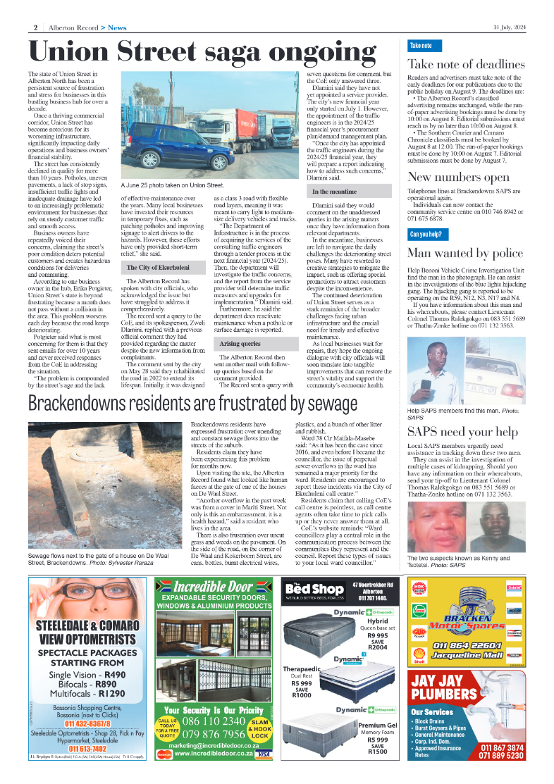 Alberton Record 31 July 2024 page 2