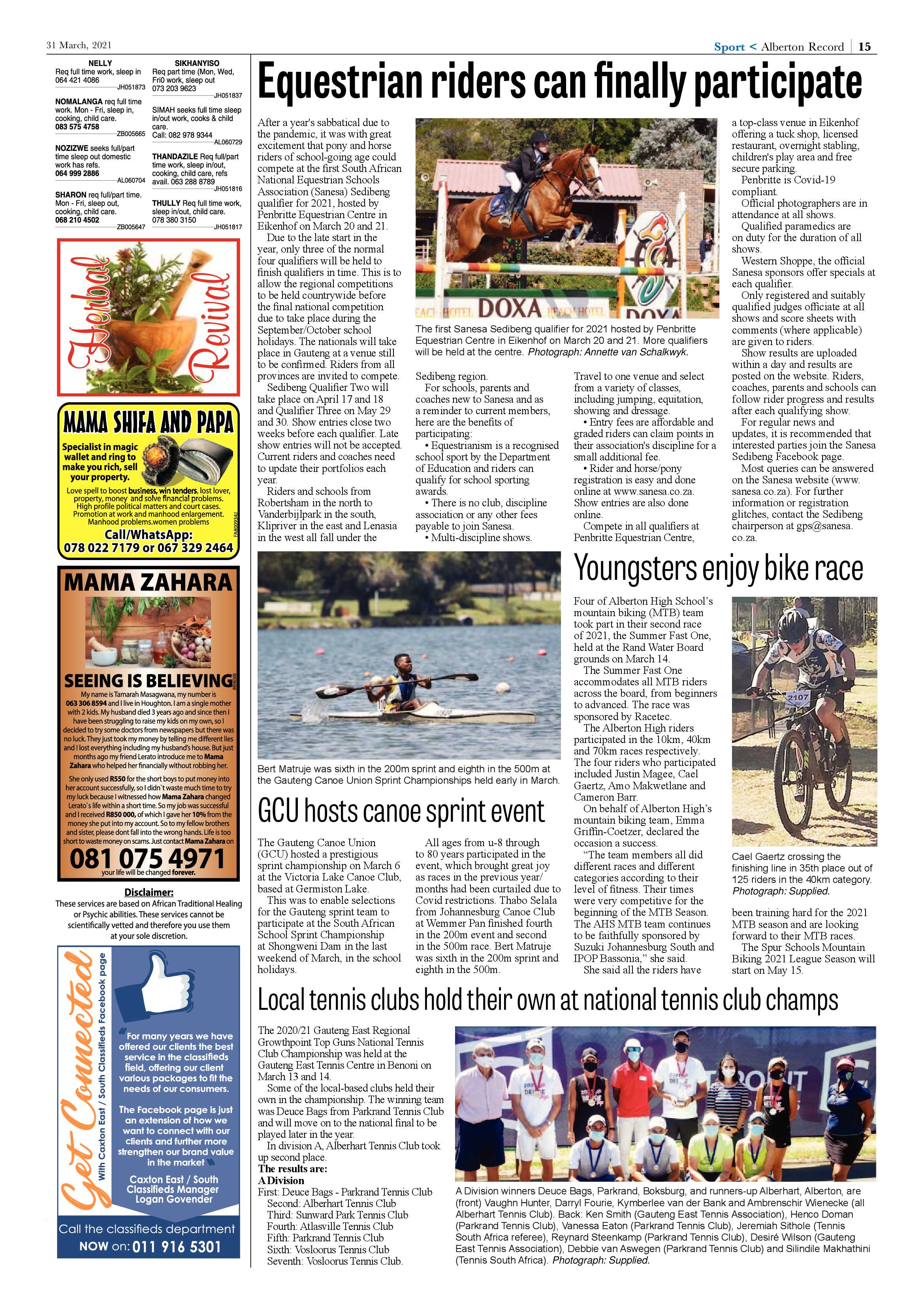 Alberton Record 31 March 2021 page 15