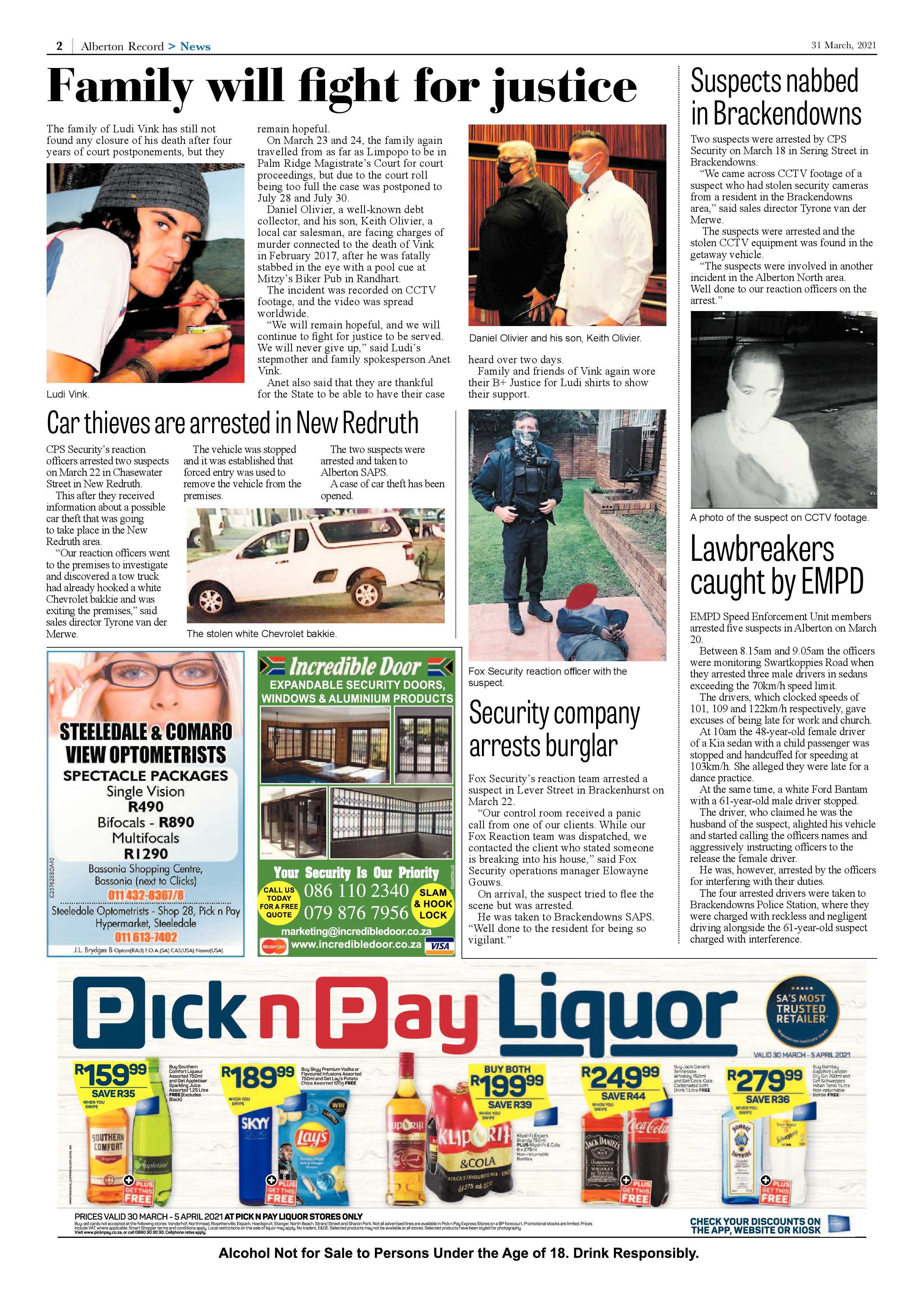 Alberton Record 31 March 2021 page 2