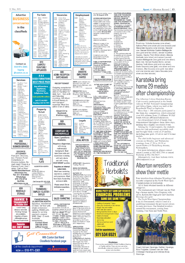 Alberton Record 31 May 2023 page 15