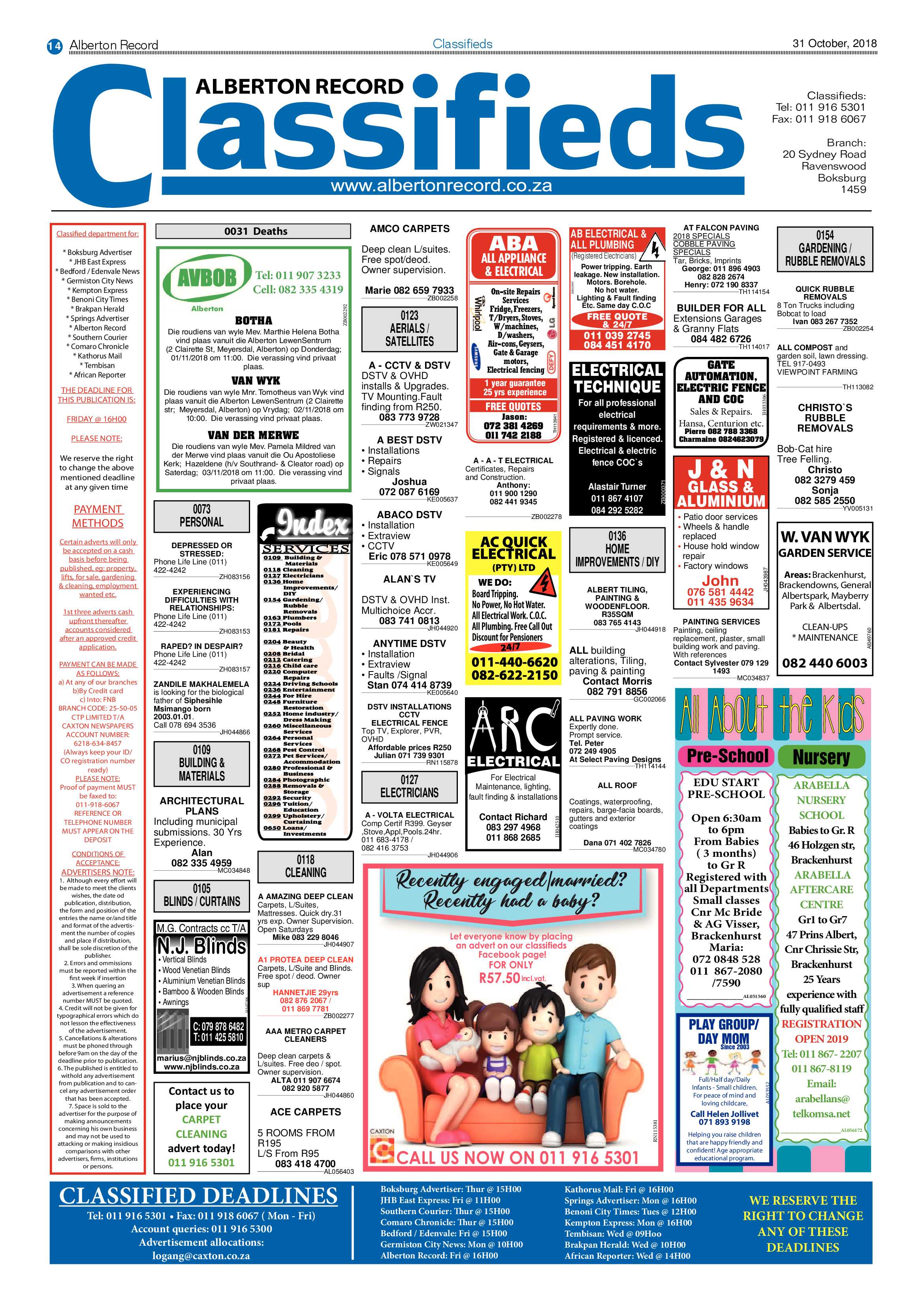 Alberton Record 31 October 2018 page 14