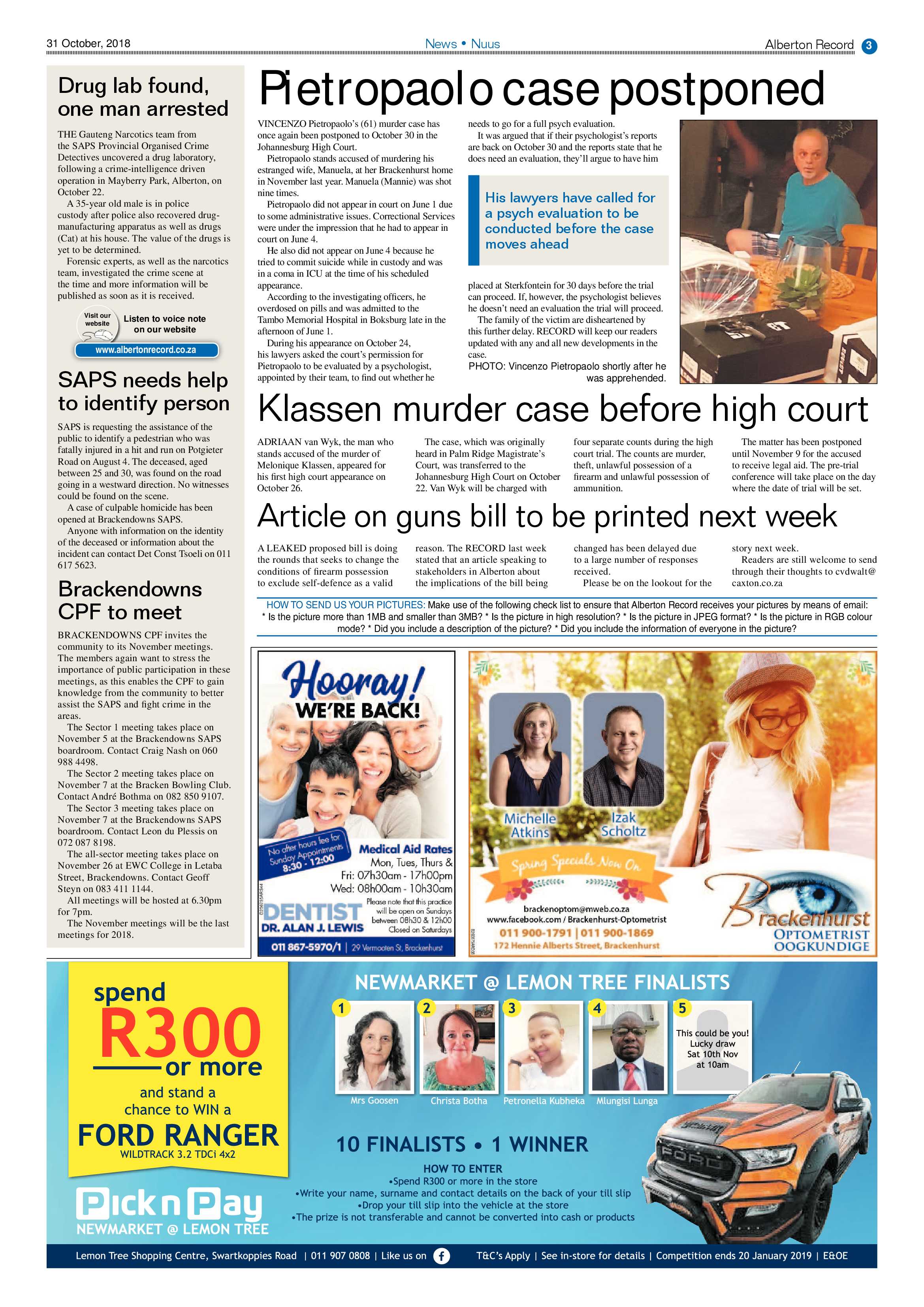 Alberton Record 31 October 2018 page 3